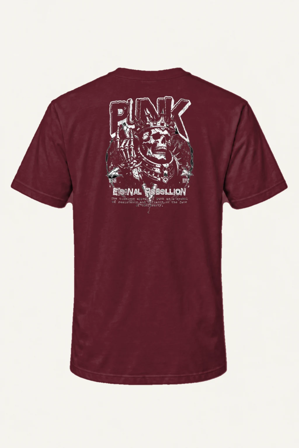 "Punk Eternal Rebellion" Heavyweight Unisex Crewneck T-shirt | Gildan 5000