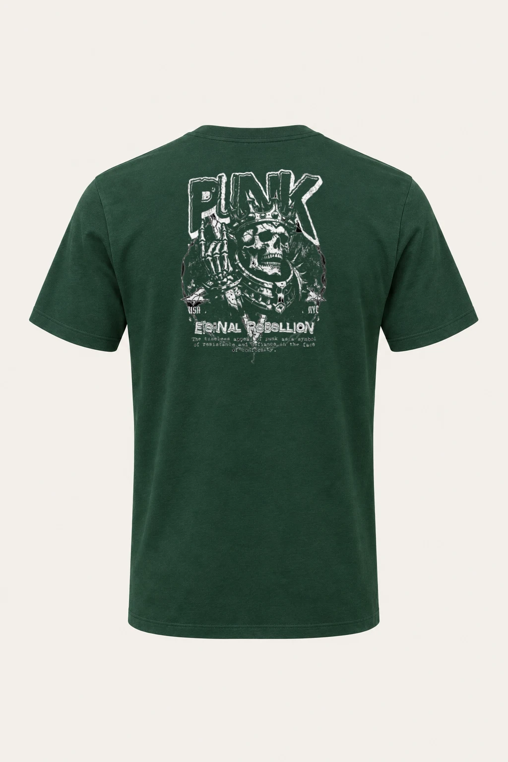 "Punk Eternal Rebellion" Heavyweight Unisex Crewneck T-shirt | Gildan 5000