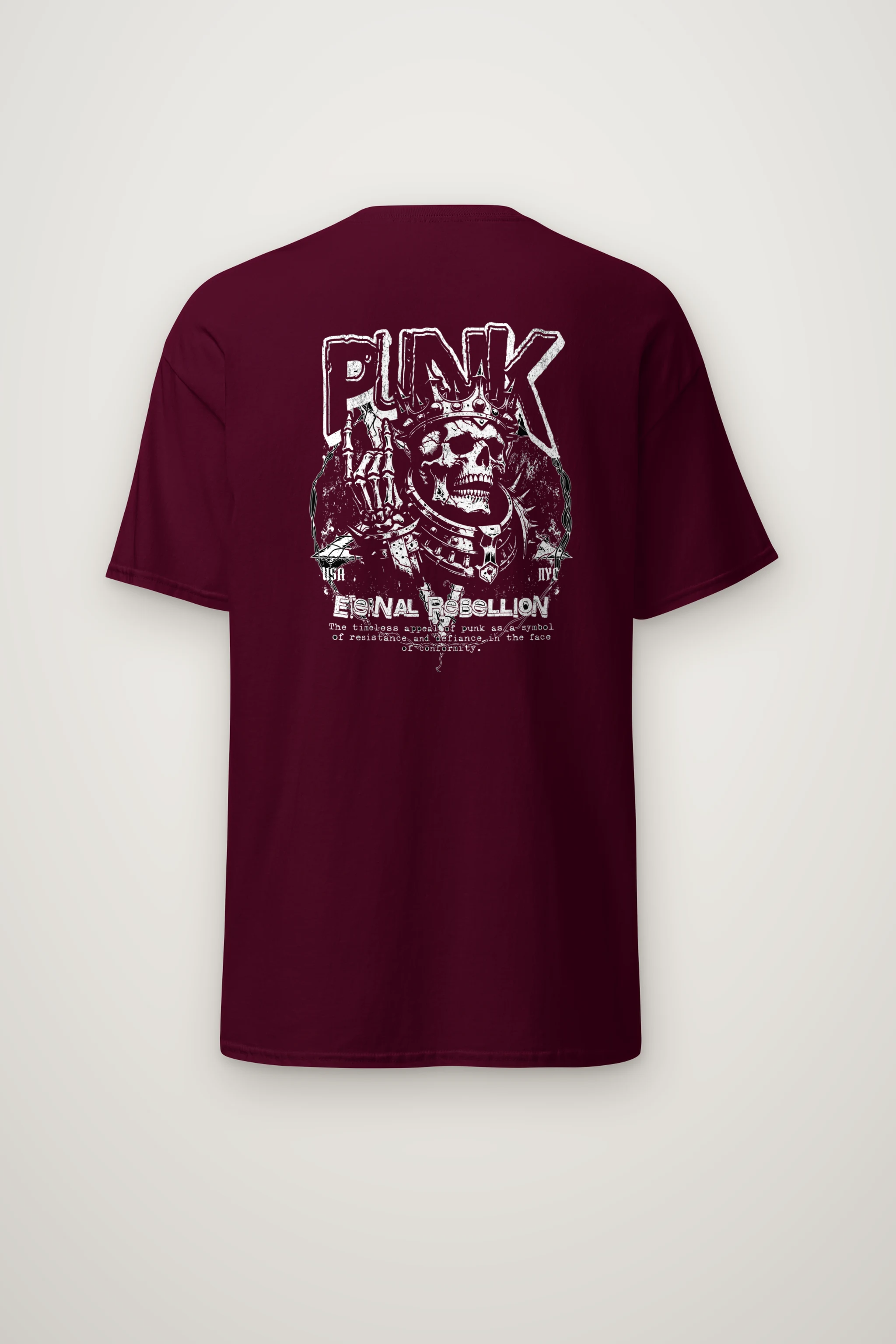 "Punk Eternal Rebellion" Heavyweight Unisex Crewneck T-shirt