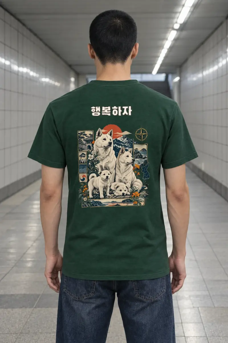 "Puppy Love" Heavyweight Unisex Crewneck T-shirt | Gildan 5000