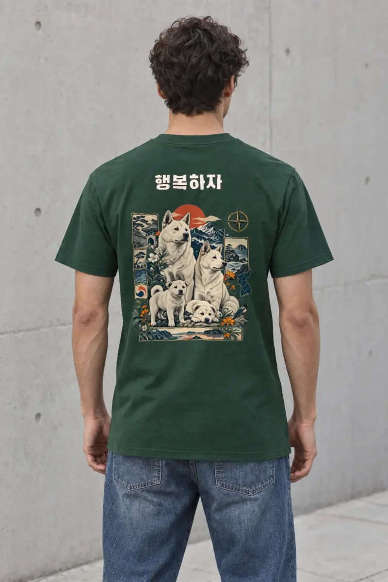 "Puppy Love" Heavyweight Unisex Crewneck T-shirt | Gildan 5000