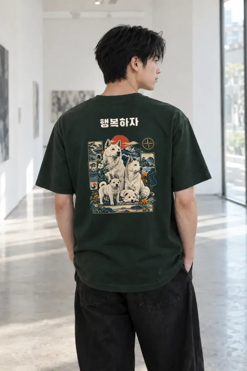 "Puppy Love" Heavyweight Unisex Crewneck T-shirt | Gildan 5000