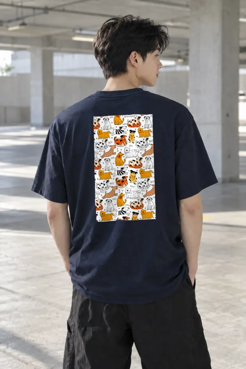 "Puppy Nice Woof" Heavyweight Unisex Crewneck T-shirt | Gildan 5000