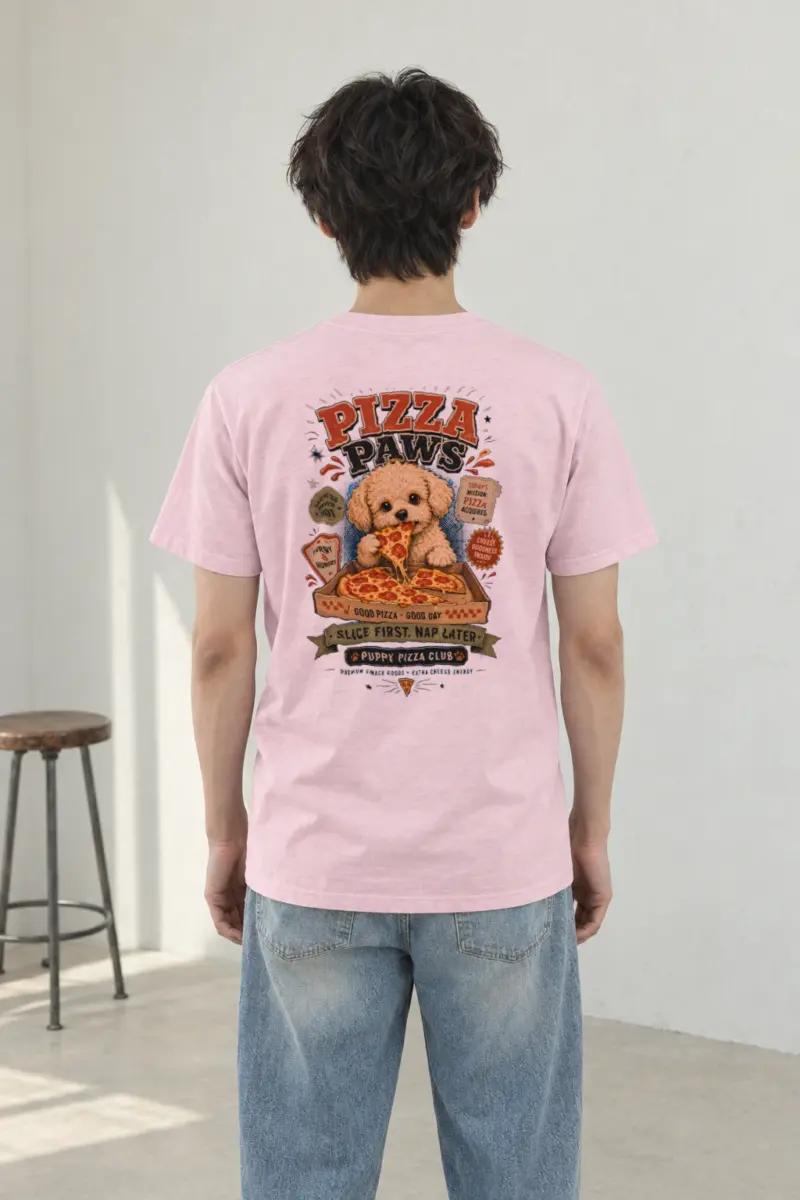 "Puppy Pizza Club" Heavyweight Unisex Crewneck T-shirt