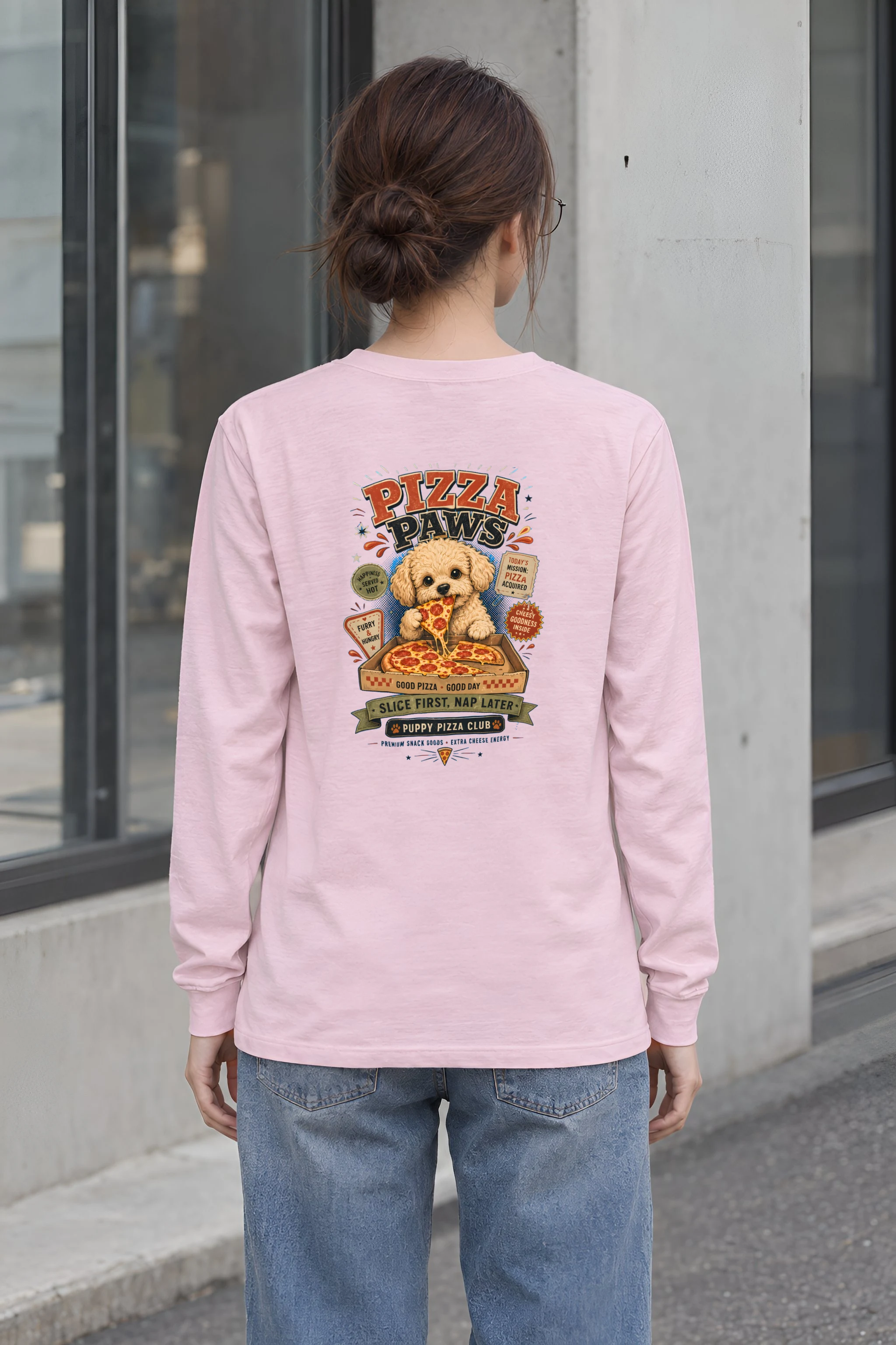 "Puppy Pizza Club" Unisex Longsleeve T-shirt
