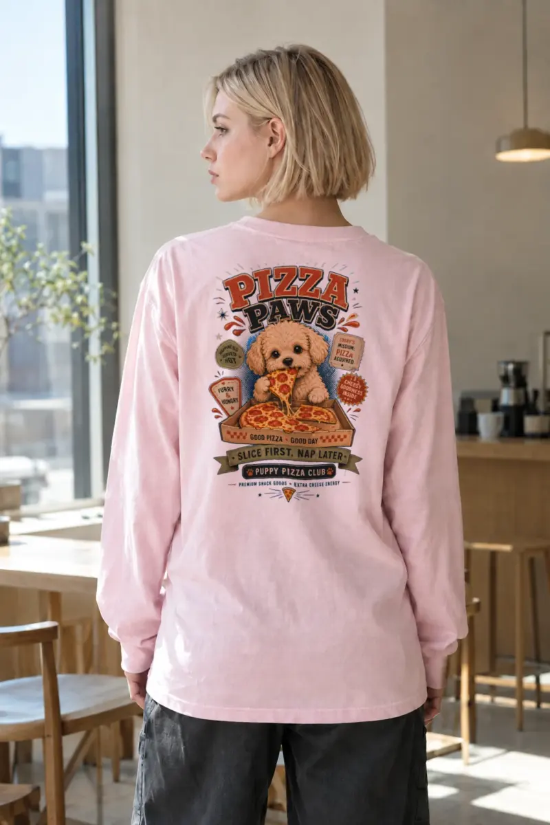 "Puppy Pizza Club" Unisex Longsleeve T-shirt | Gildan 2400