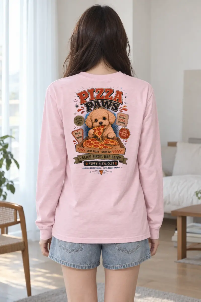 "Puppy Pizza Club" Unisex Longsleeve T-shirt | Gildan 2400