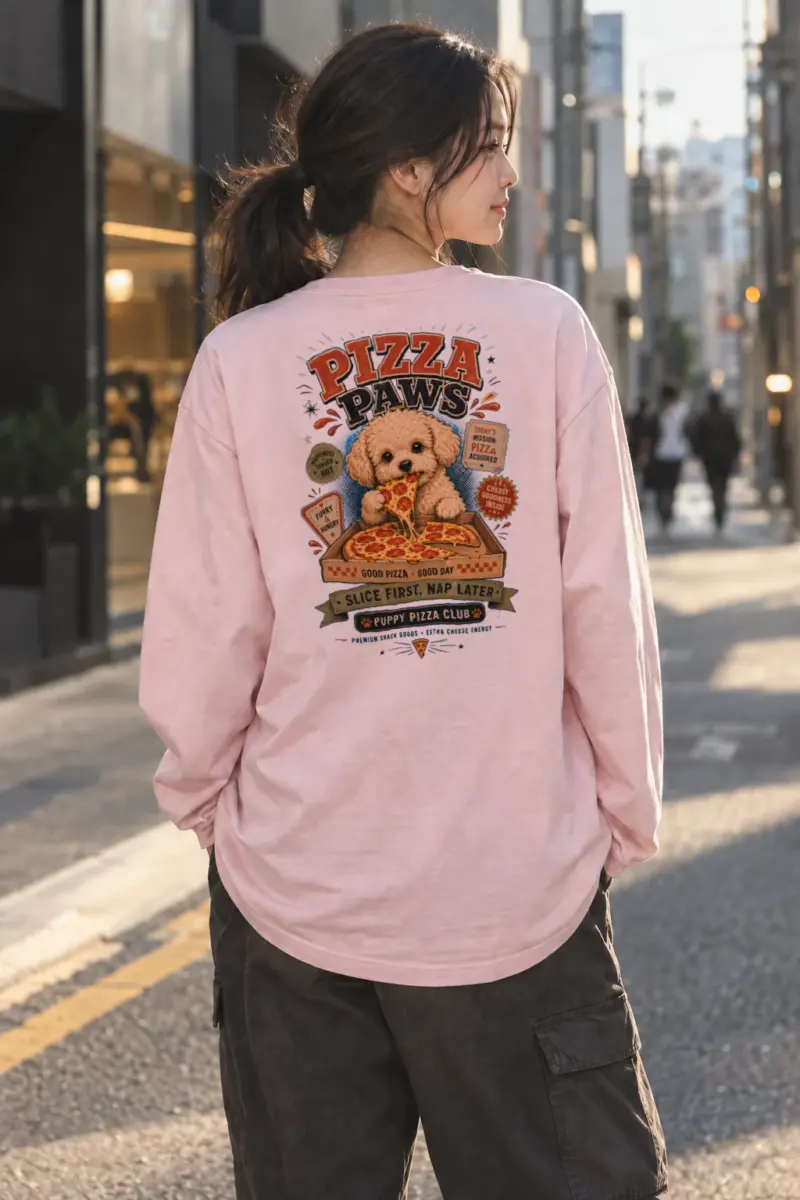 "Puppy Pizza Club" Unisex Longsleeve T-shirt | Gildan 2400