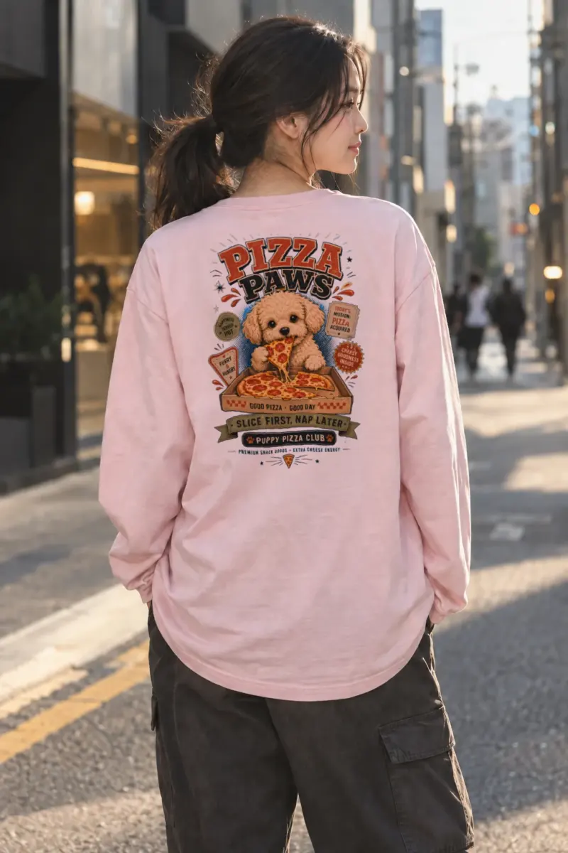 "Puppy Pizza Club" Unisex Longsleeve T-shirt | Gildan 2400