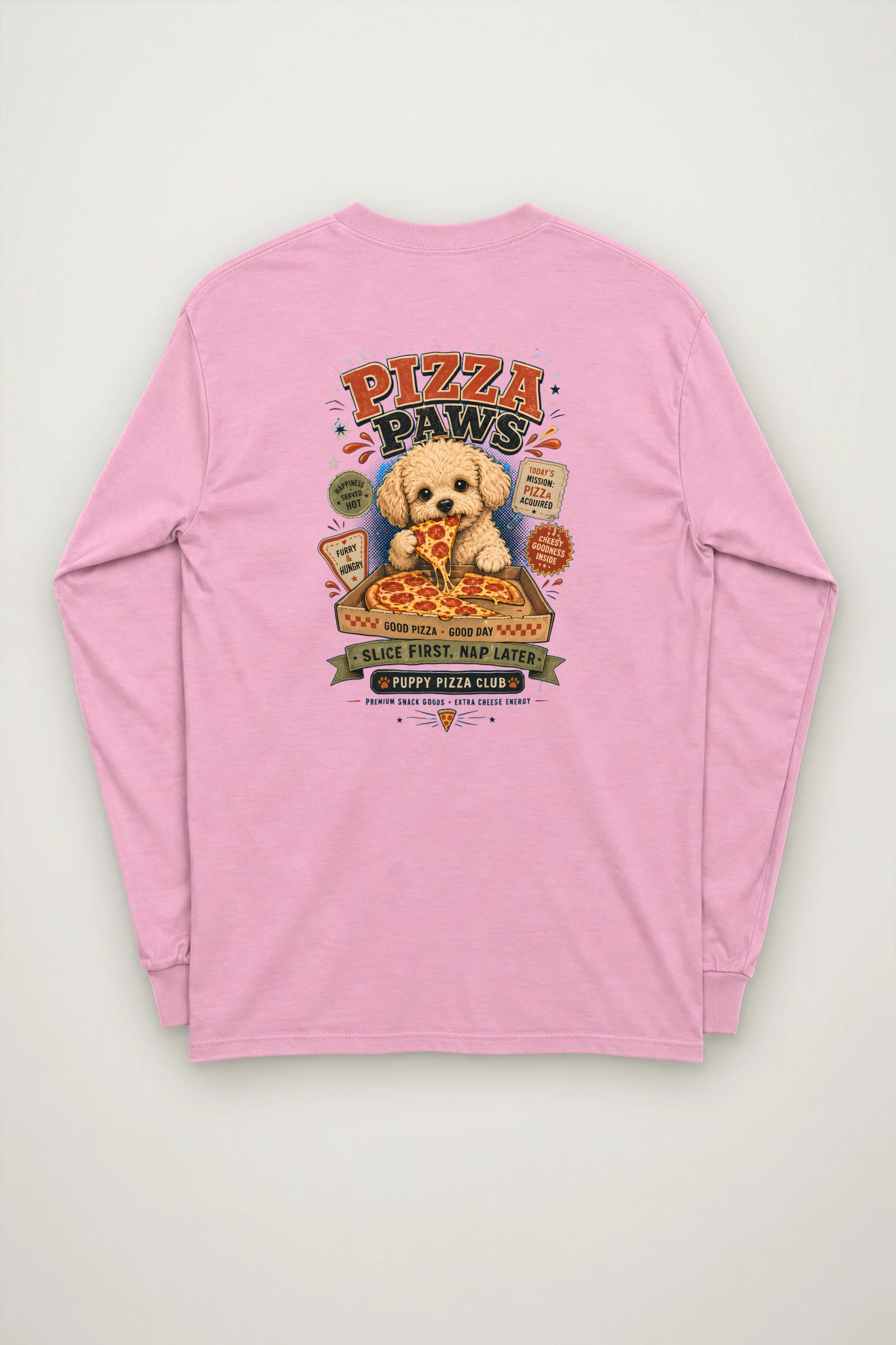 "Puppy Pizza Club" Unisex Longsleeve T-shirt