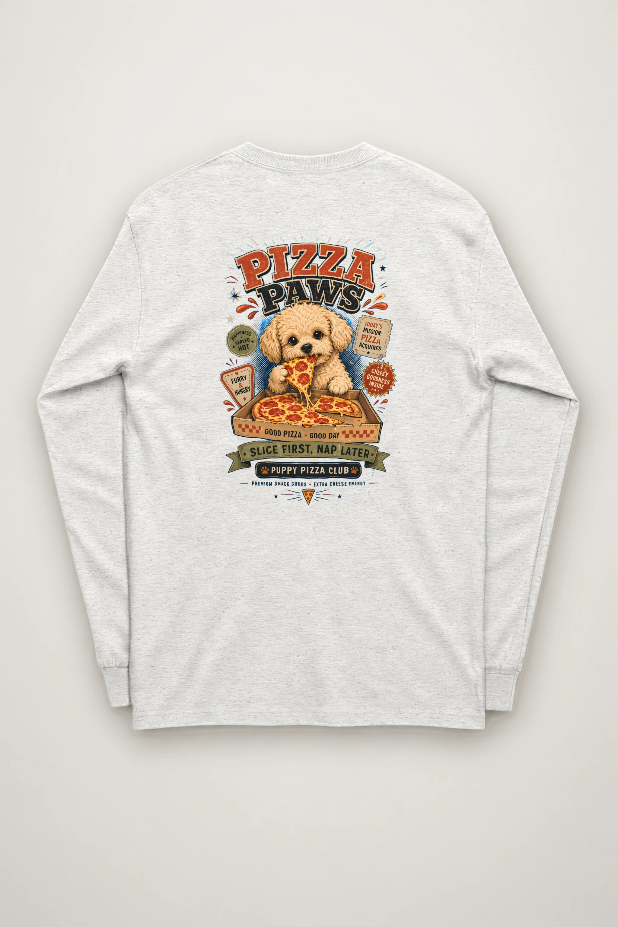 "Puppy Pizza Club" Unisex Longsleeve T-shirt