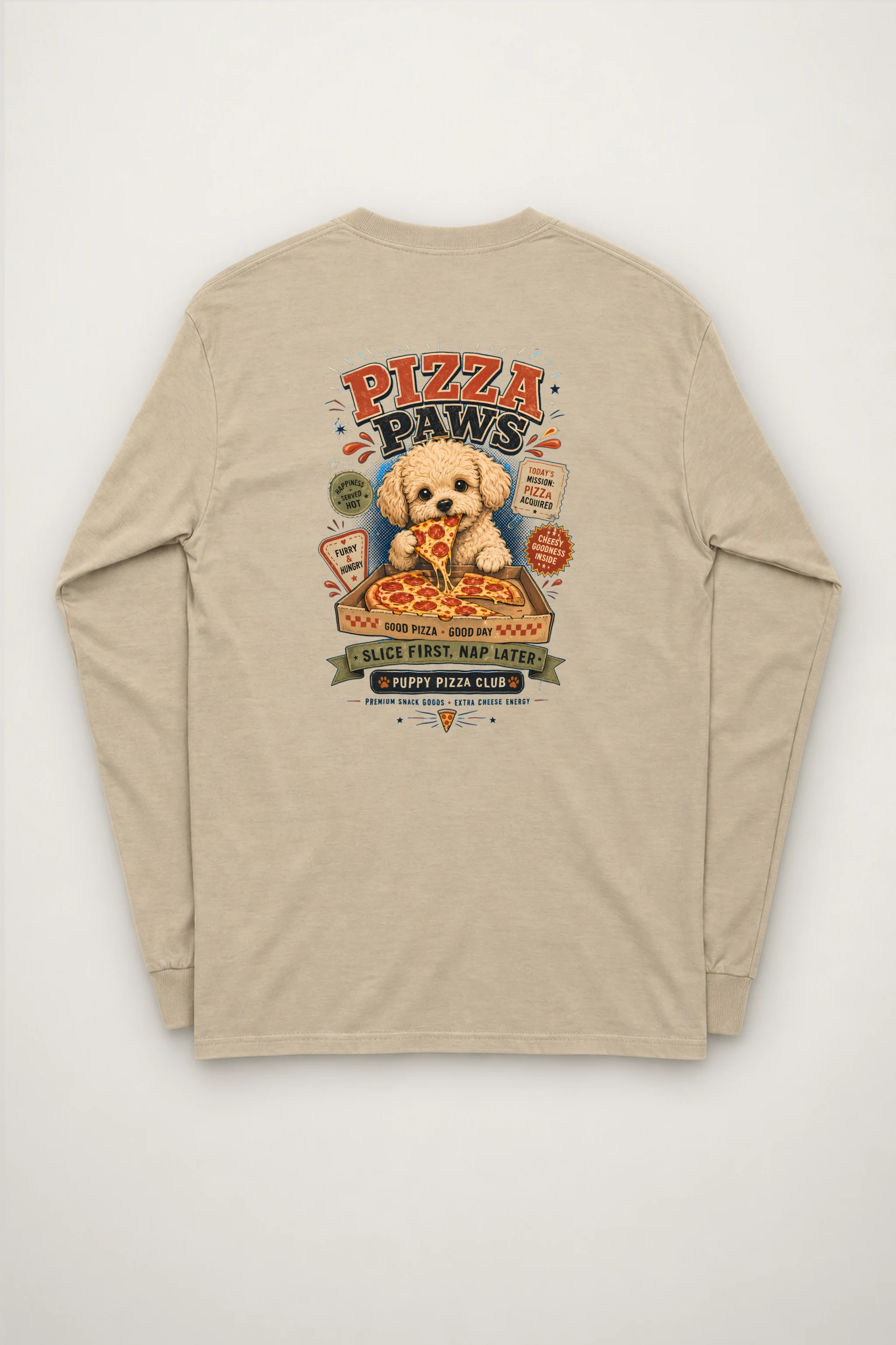 "Puppy Pizza Club" Unisex Longsleeve T-shirt
