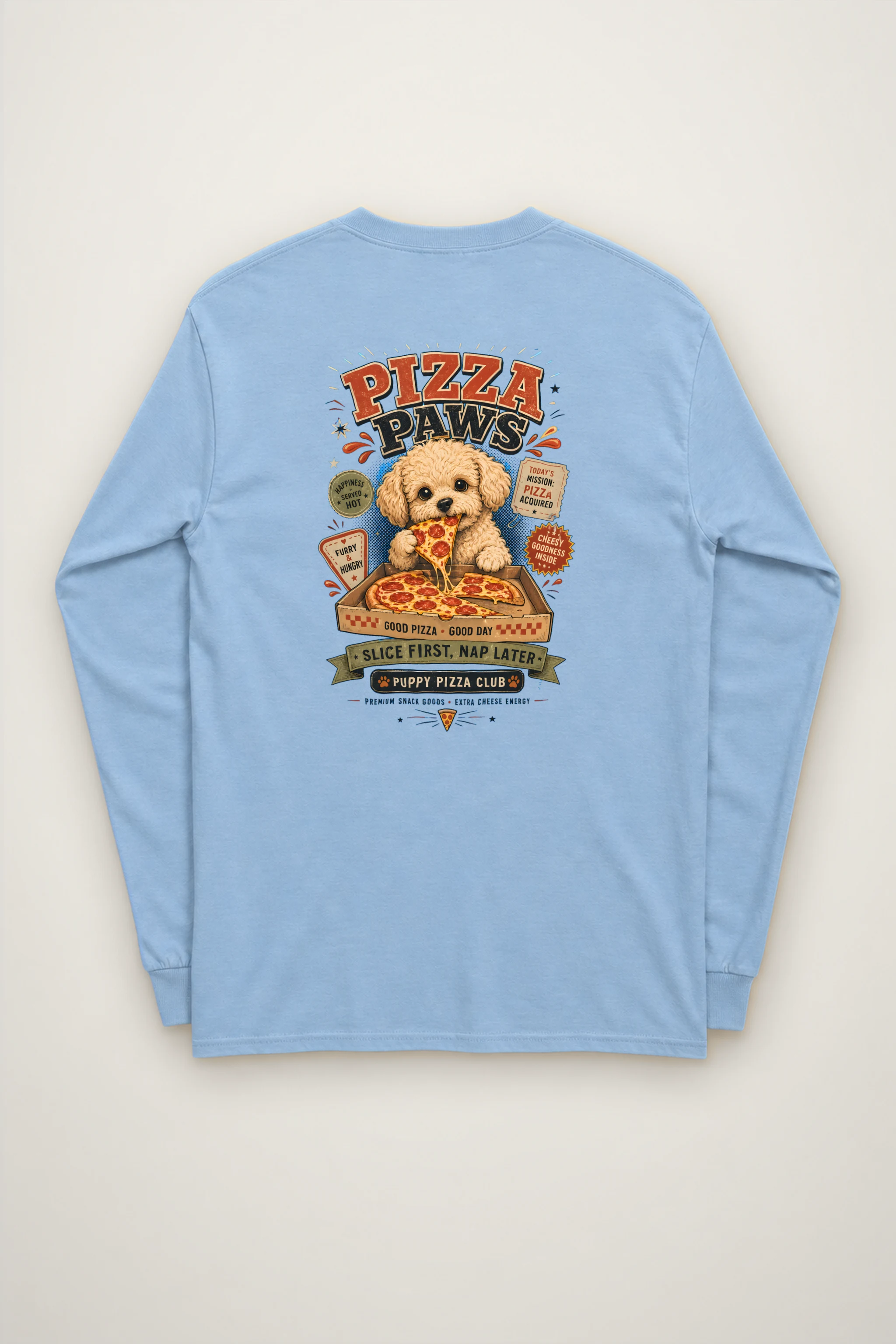 "Puppy Pizza Club" Unisex Longsleeve T-shirt