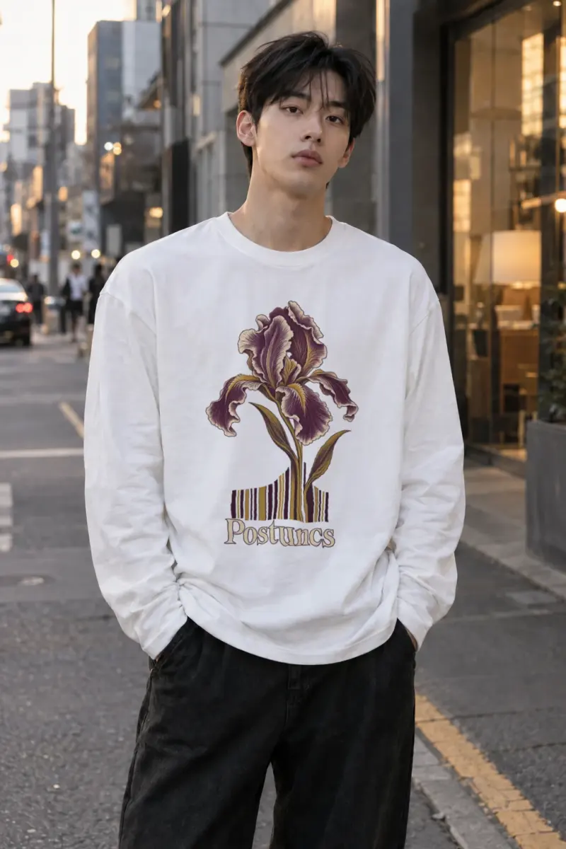 "Purple Iris Register" Unisex Longsleeve T-shirt | Gildan 2400
