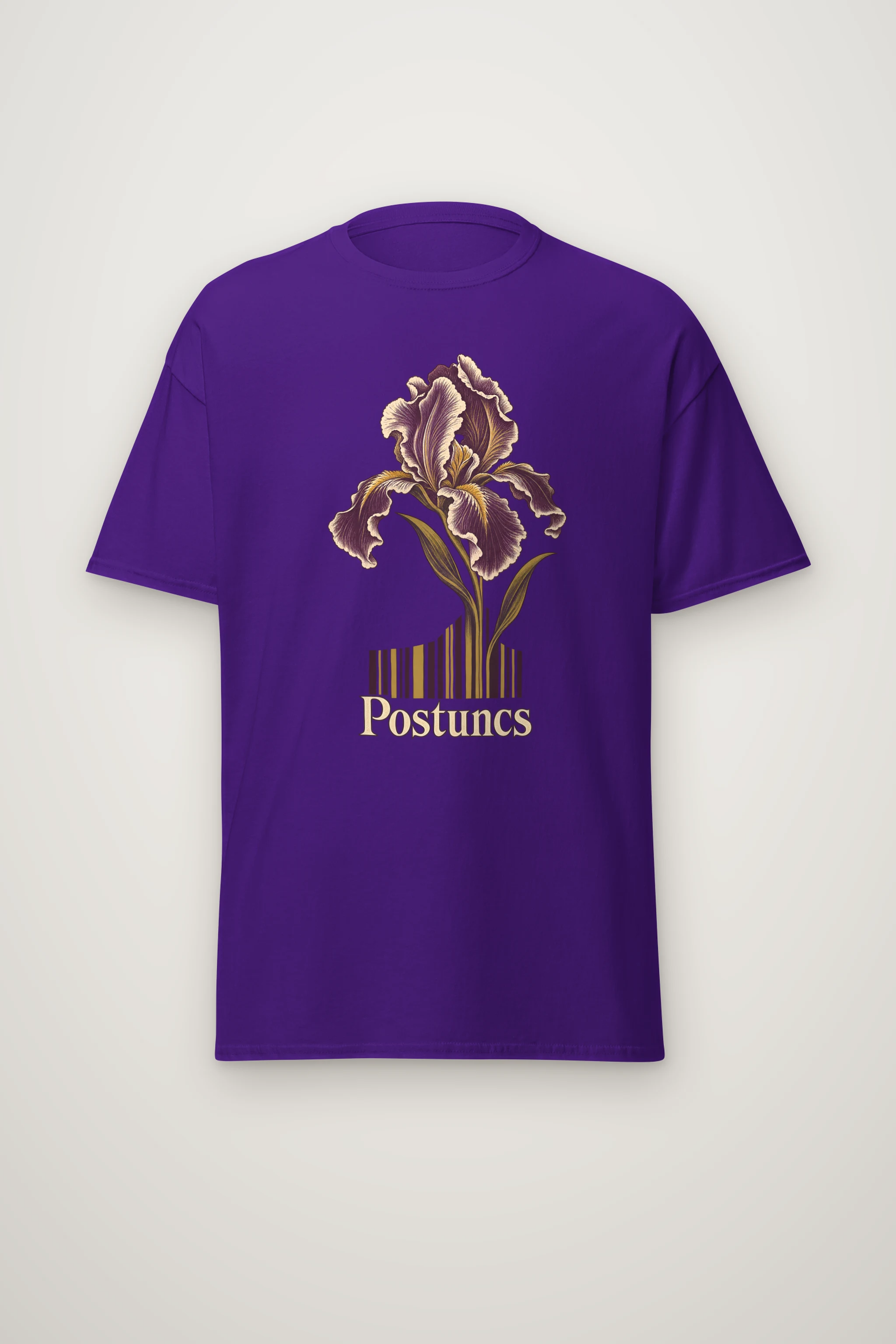 "Purple Iris Stripes" Heavyweight Unisex Crewneck T-shirt