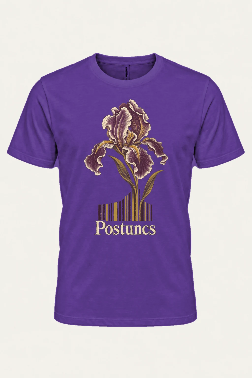 "Purple Iris Stripes" Heavyweight Unisex Crewneck T-shirt | Gildan 5000