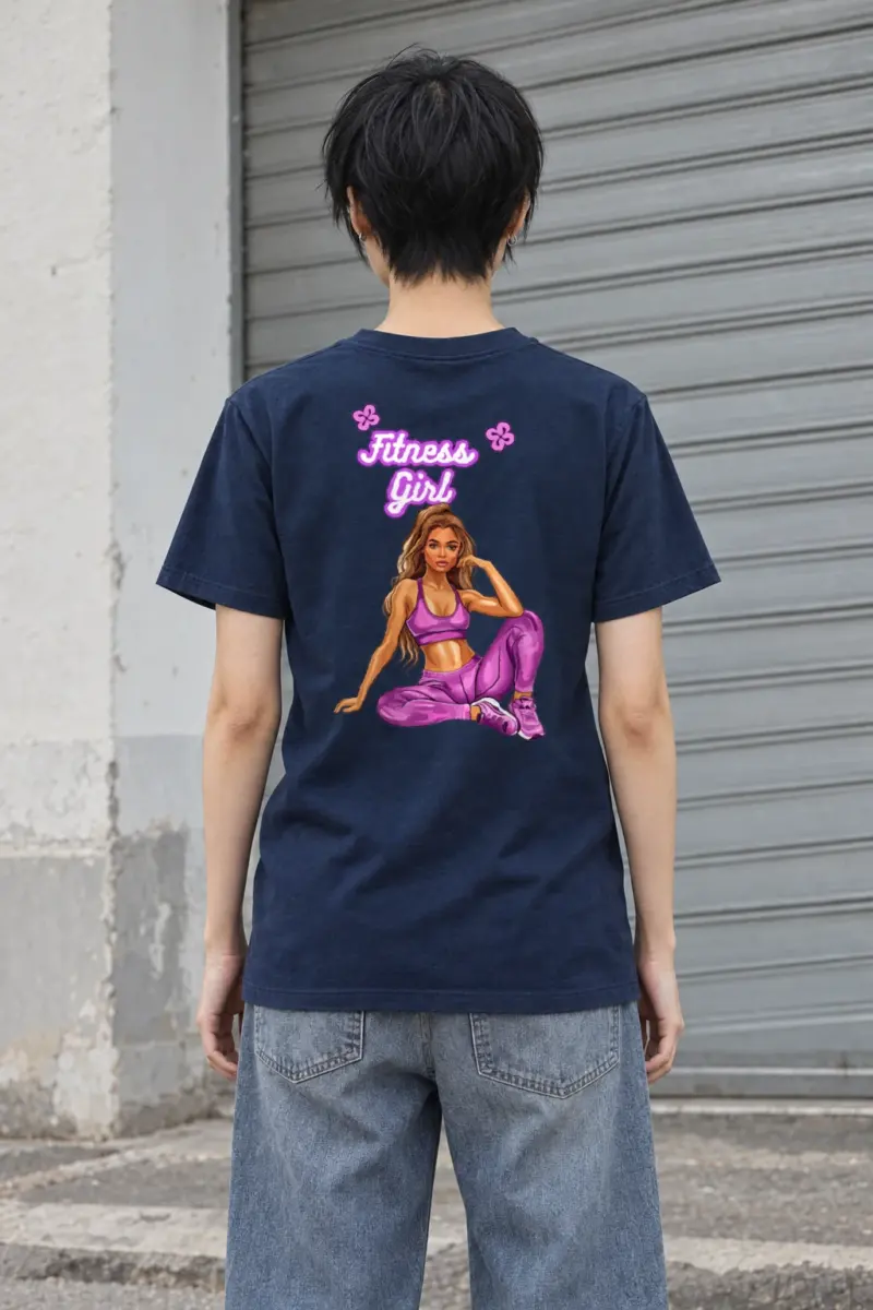 "Purple Power Pose" Heavyweight Unisex Crewneck T-shirt | Gildan 5000