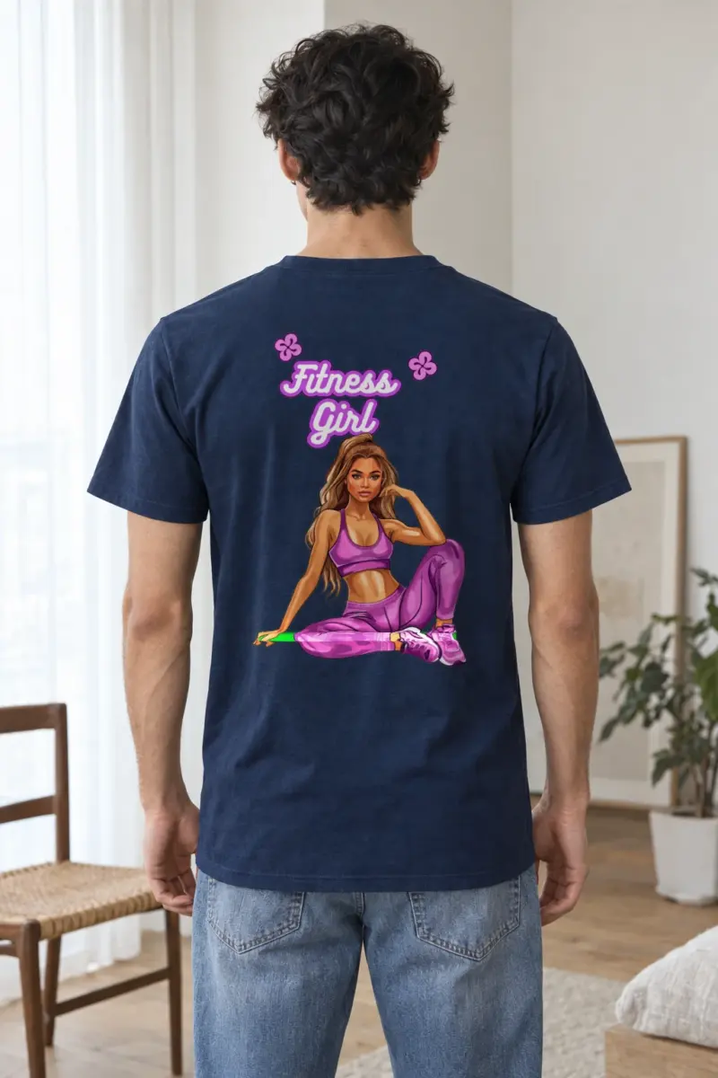 "Purple Power Pose" Heavyweight Unisex Crewneck T-shirt | Gildan 5000