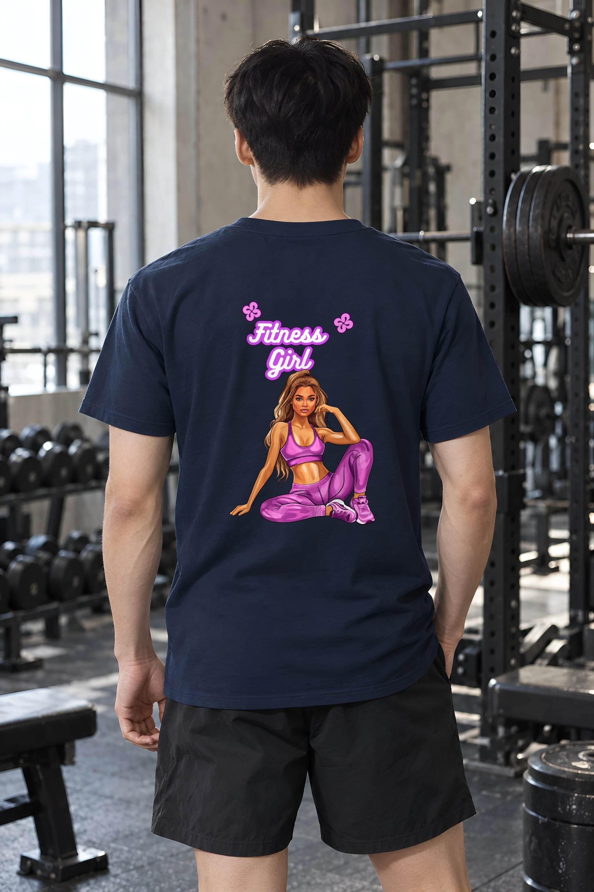 "Purple Power Pose" Heavyweight Unisex Crewneck T-shirt