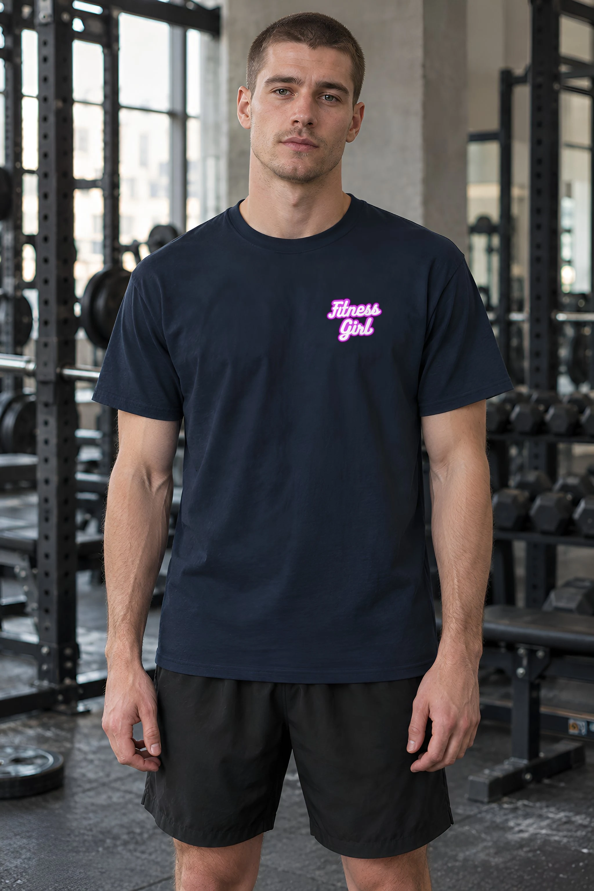 "Purple Power Pose" Heavyweight Unisex Crewneck T-shirt