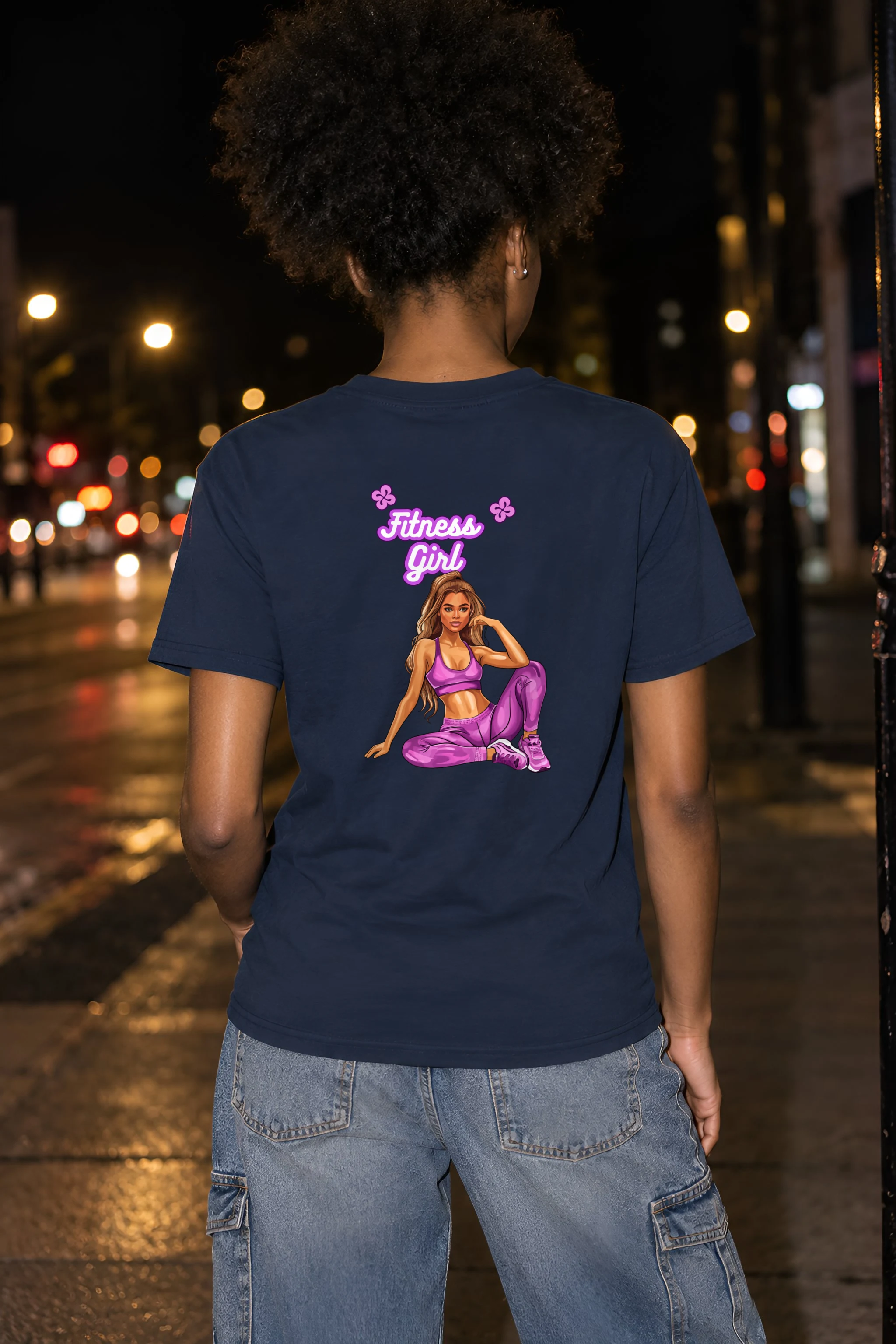 "Purple Power Pose" Heavyweight Unisex Crewneck T-shirt