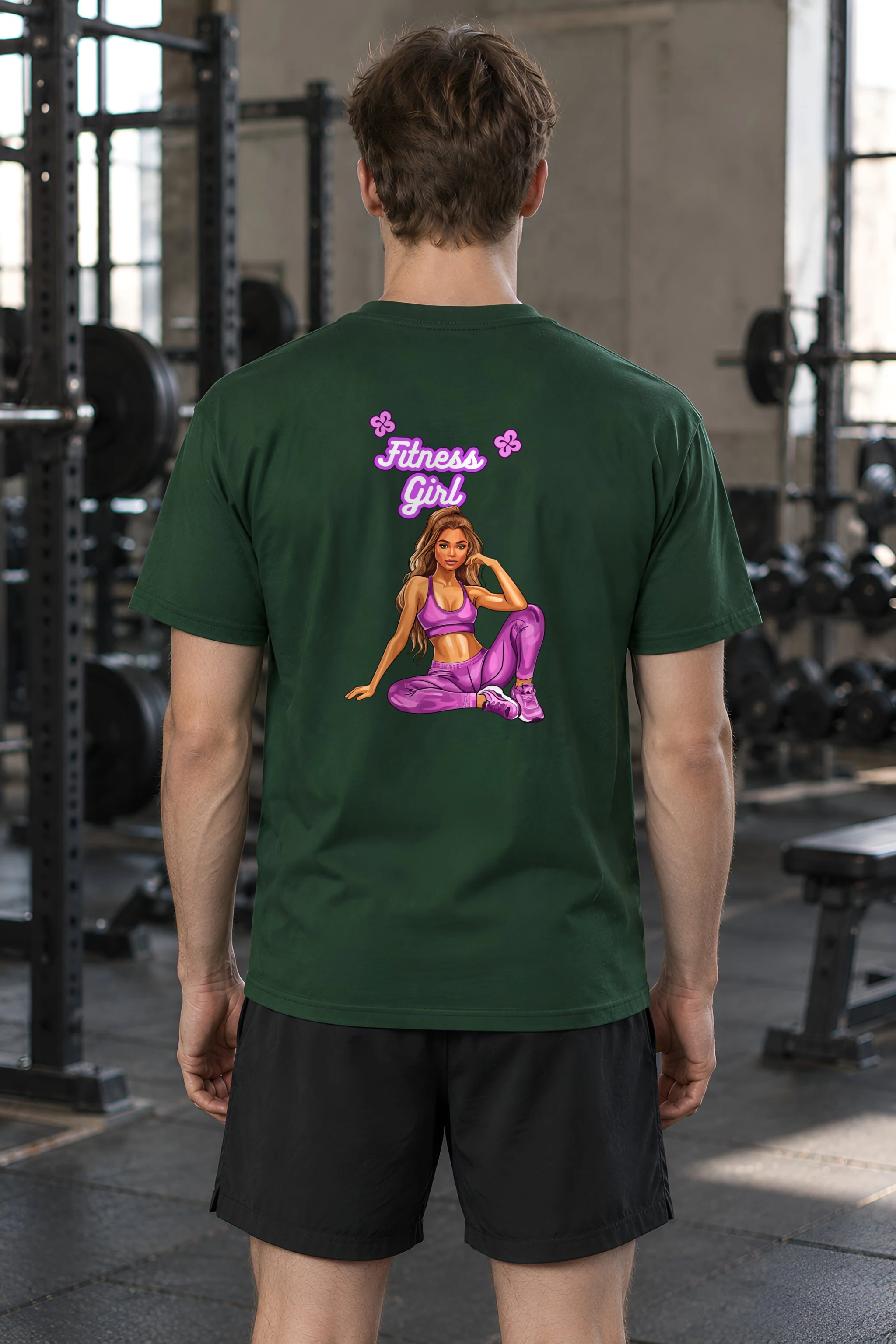 "Purple Power Pose" Heavyweight Unisex Crewneck T-shirt