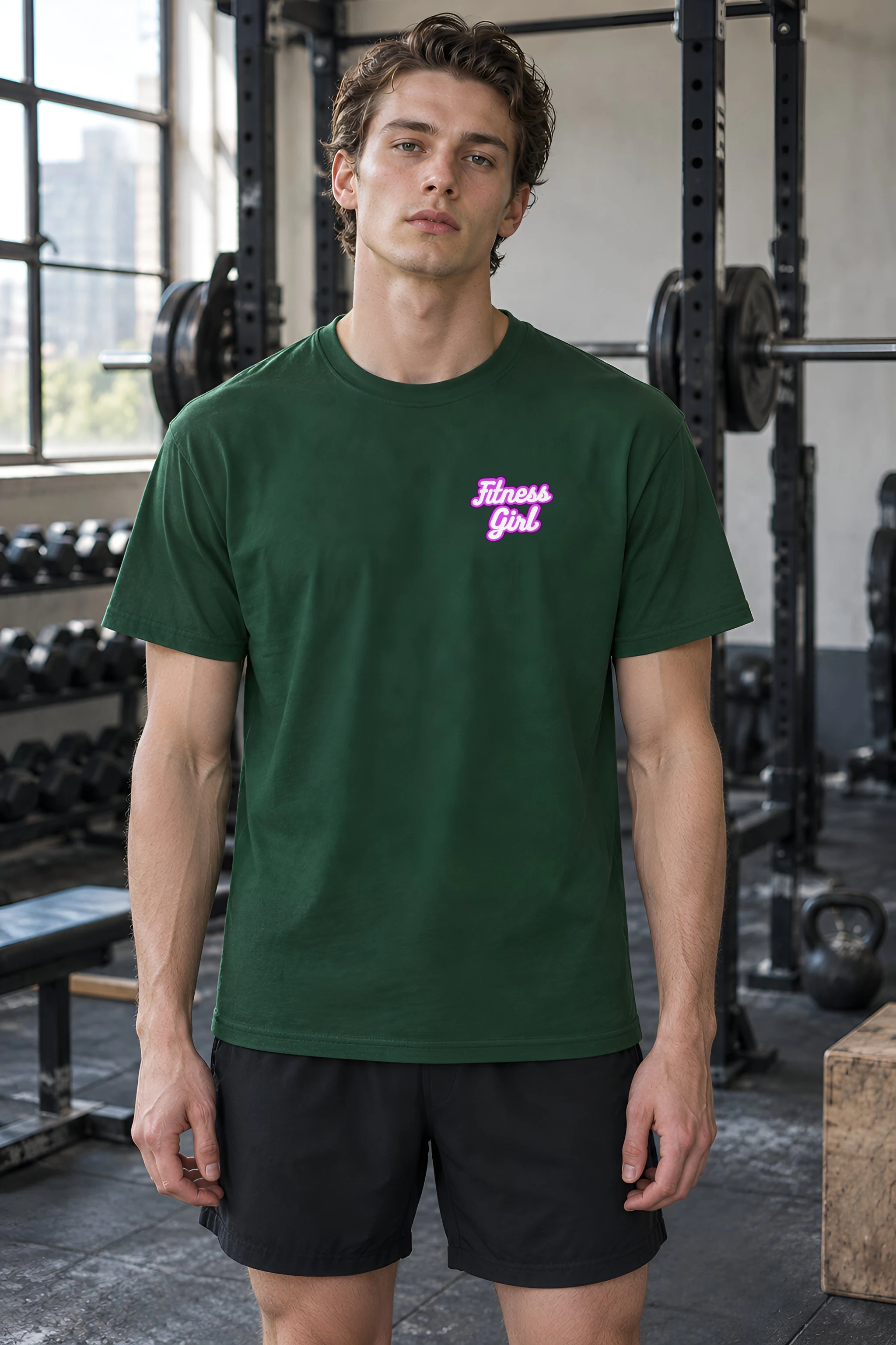 "Purple Power Pose" Heavyweight Unisex Crewneck T-shirt