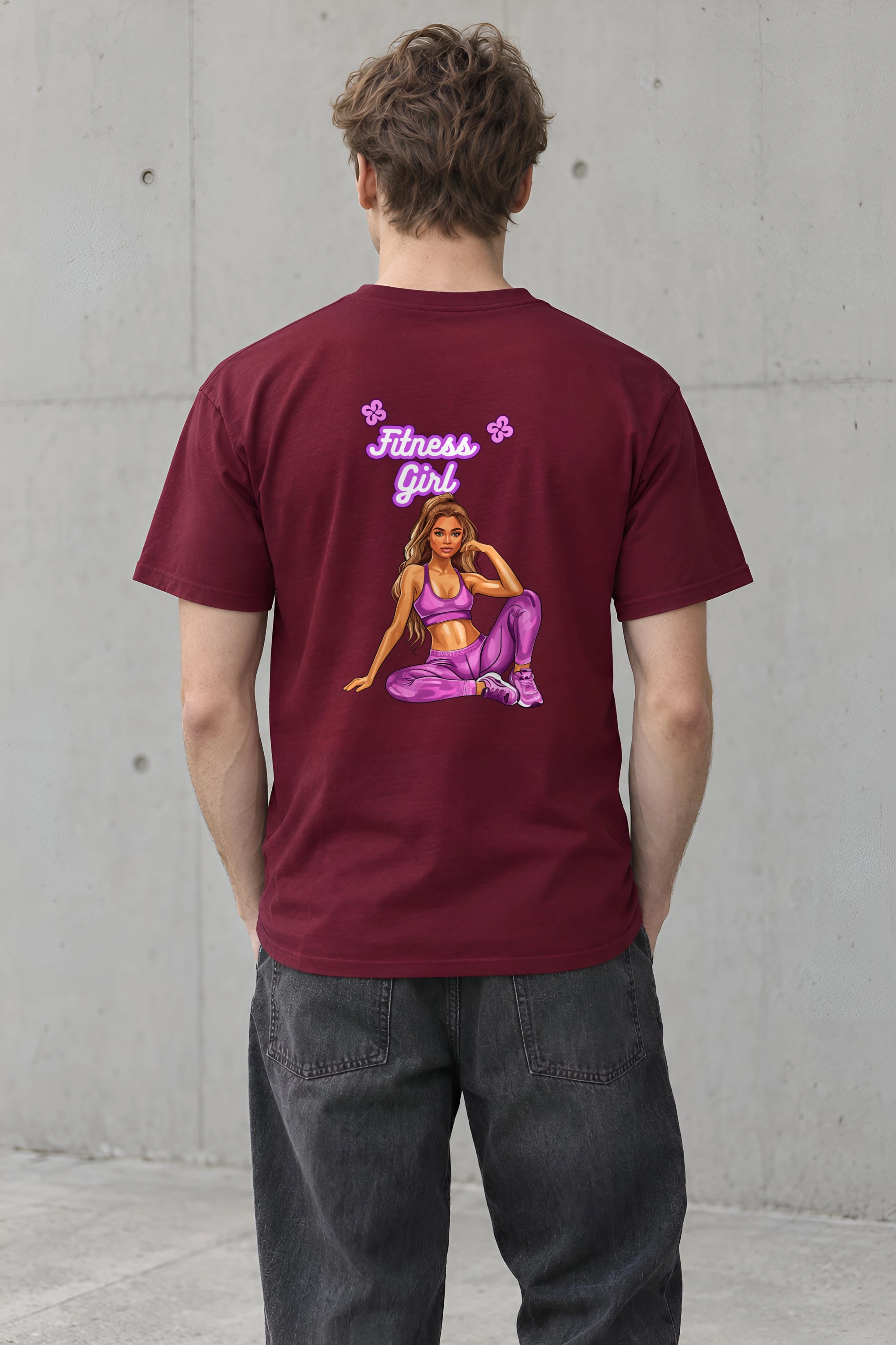 "Purple Power Pose" Heavyweight Unisex Crewneck T-shirt