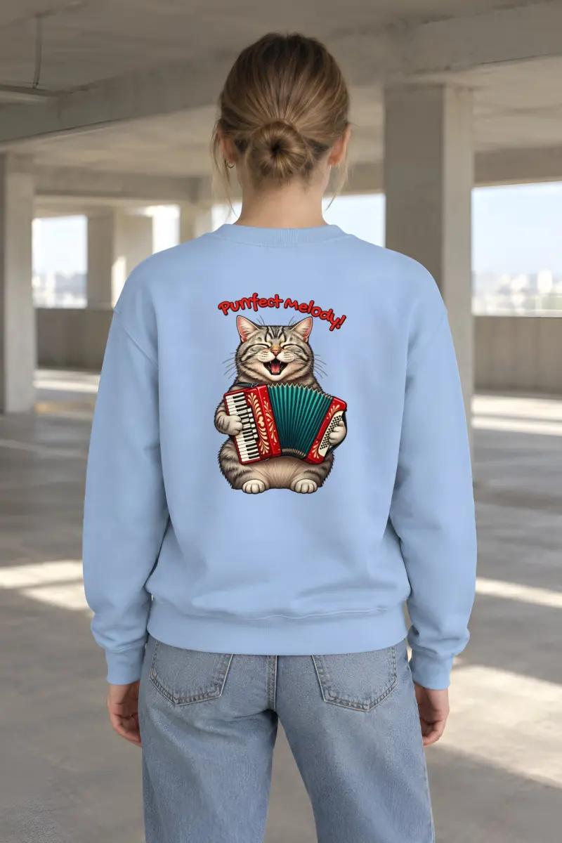 "Purrfect Melody" Heavy Blend Unisex Crewneck Sweatshirt