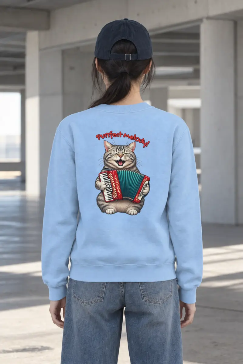 "Purrfect Melody" Heavy Blend Unisex Crewneck Sweatshirt