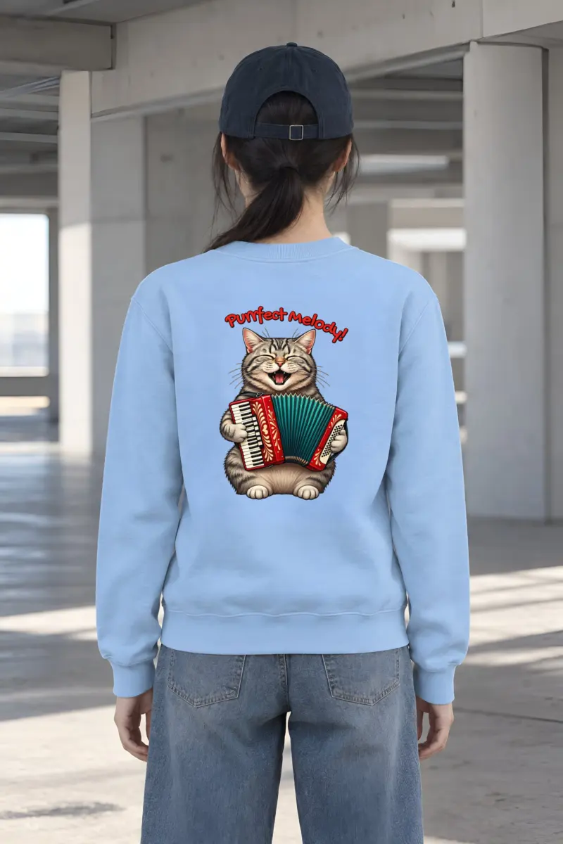 "Purrfect Melody" Heavy Blend Unisex Crewneck Sweatshirt