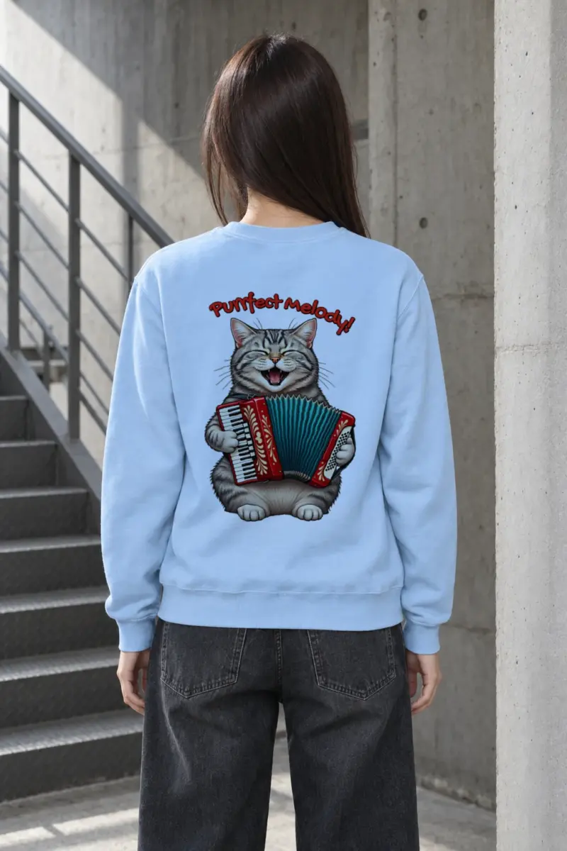 "Purrfect Melody" Heavy Blend Unisex Crewneck Sweatshirt