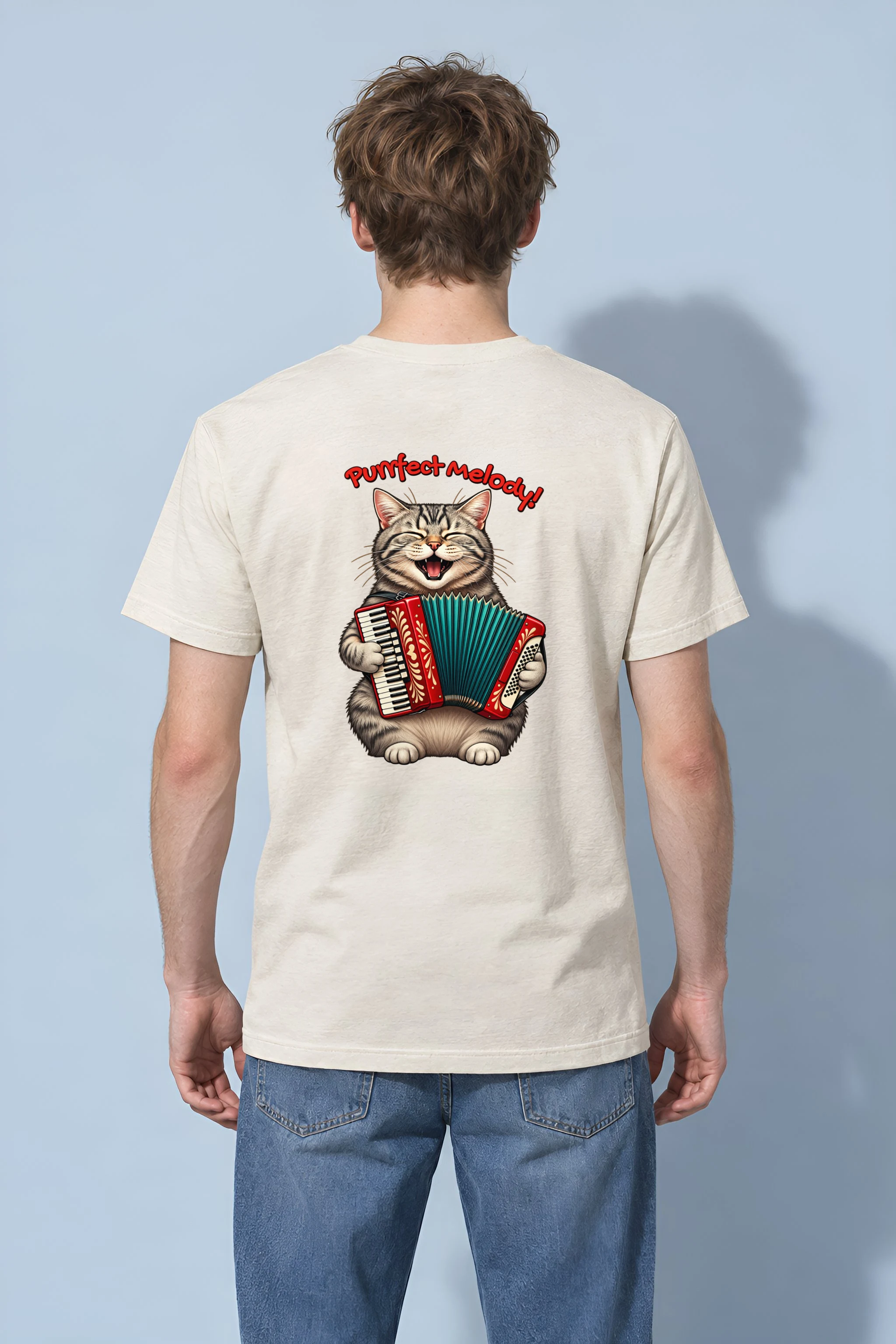 "Purrfect Melody" Heavyweight Unisex Crewneck T-shirt