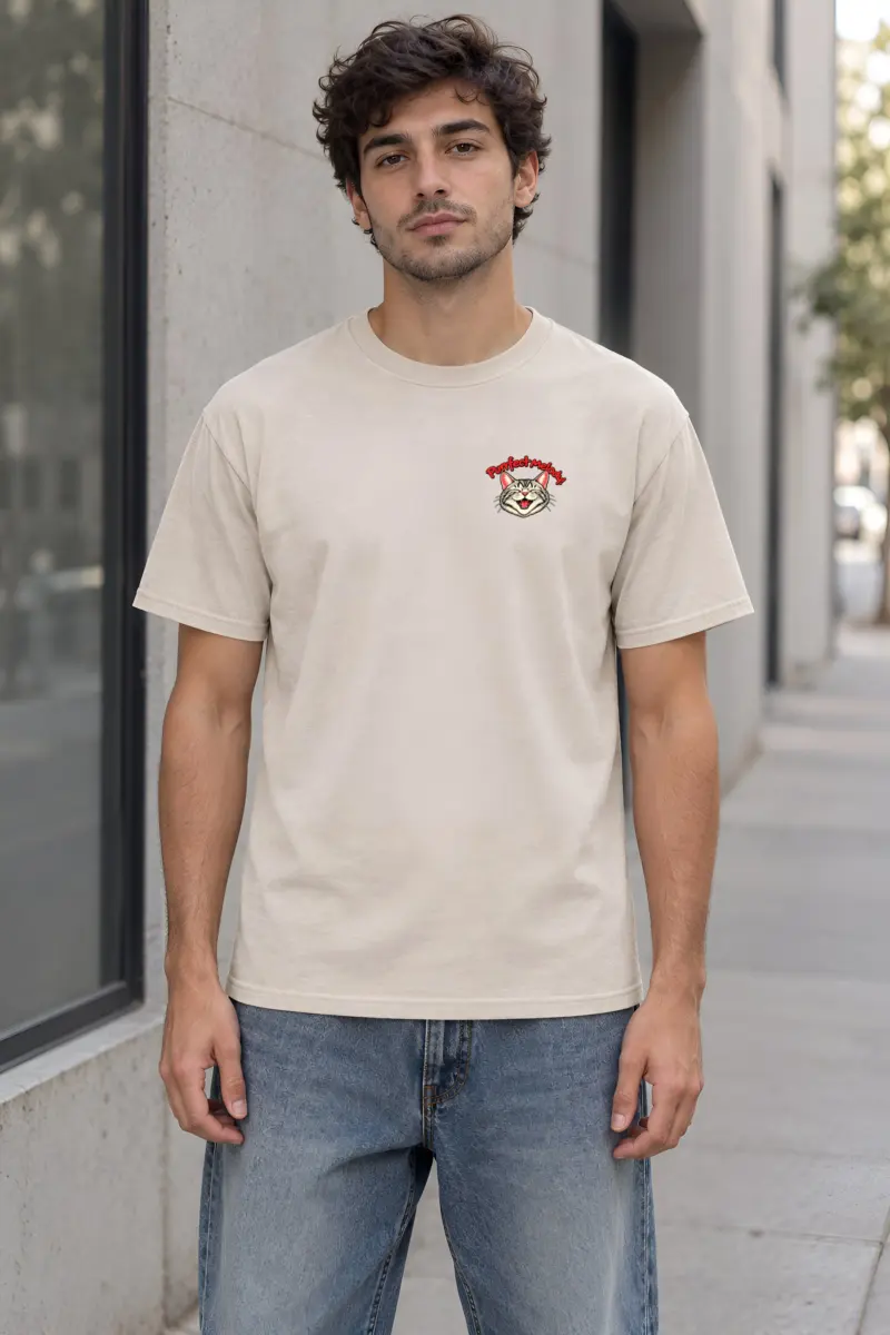 "Purrfect Melody" Heavyweight Unisex Crewneck T-shirt