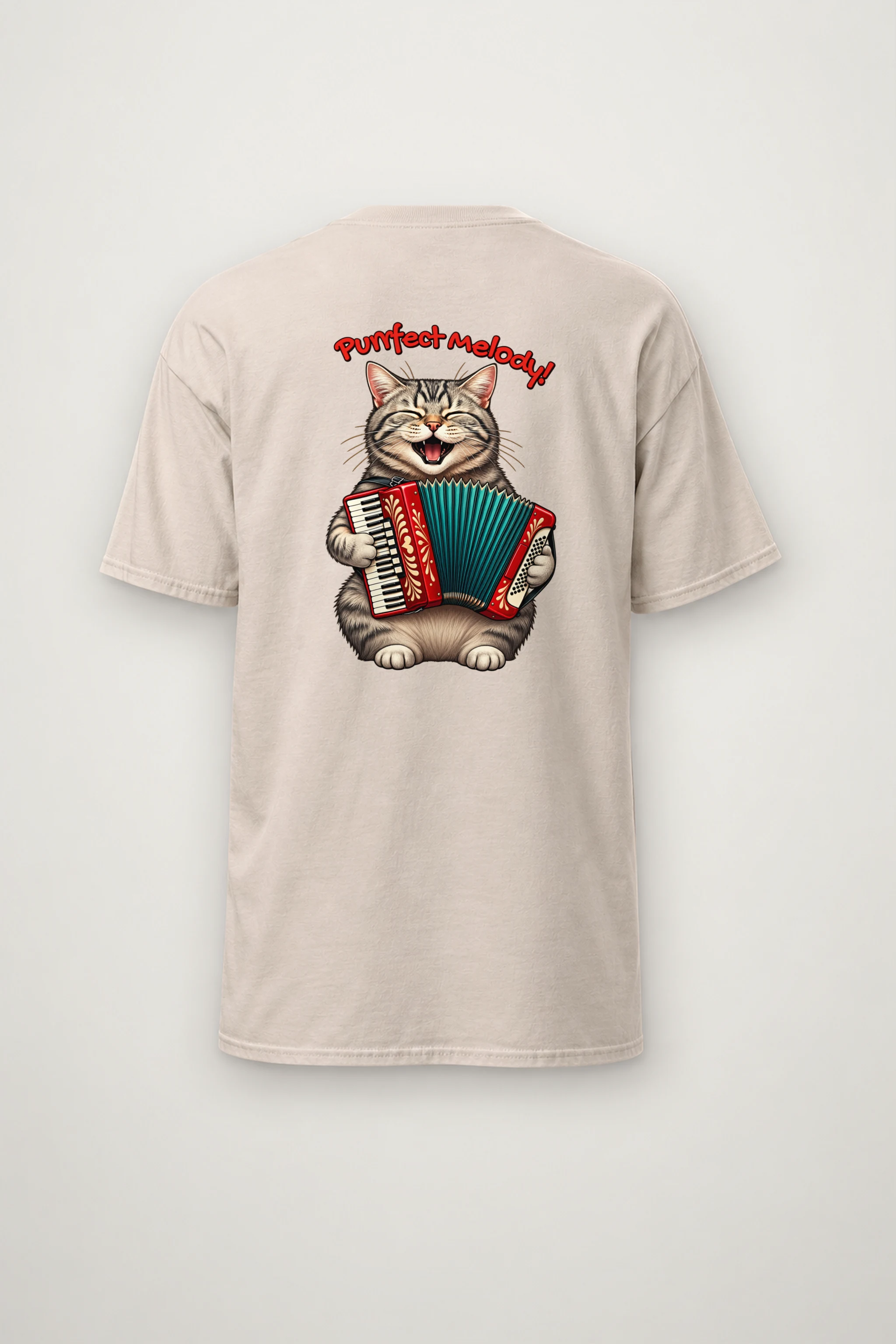 "Purrfect Melody" Heavyweight Unisex Crewneck T-shirt