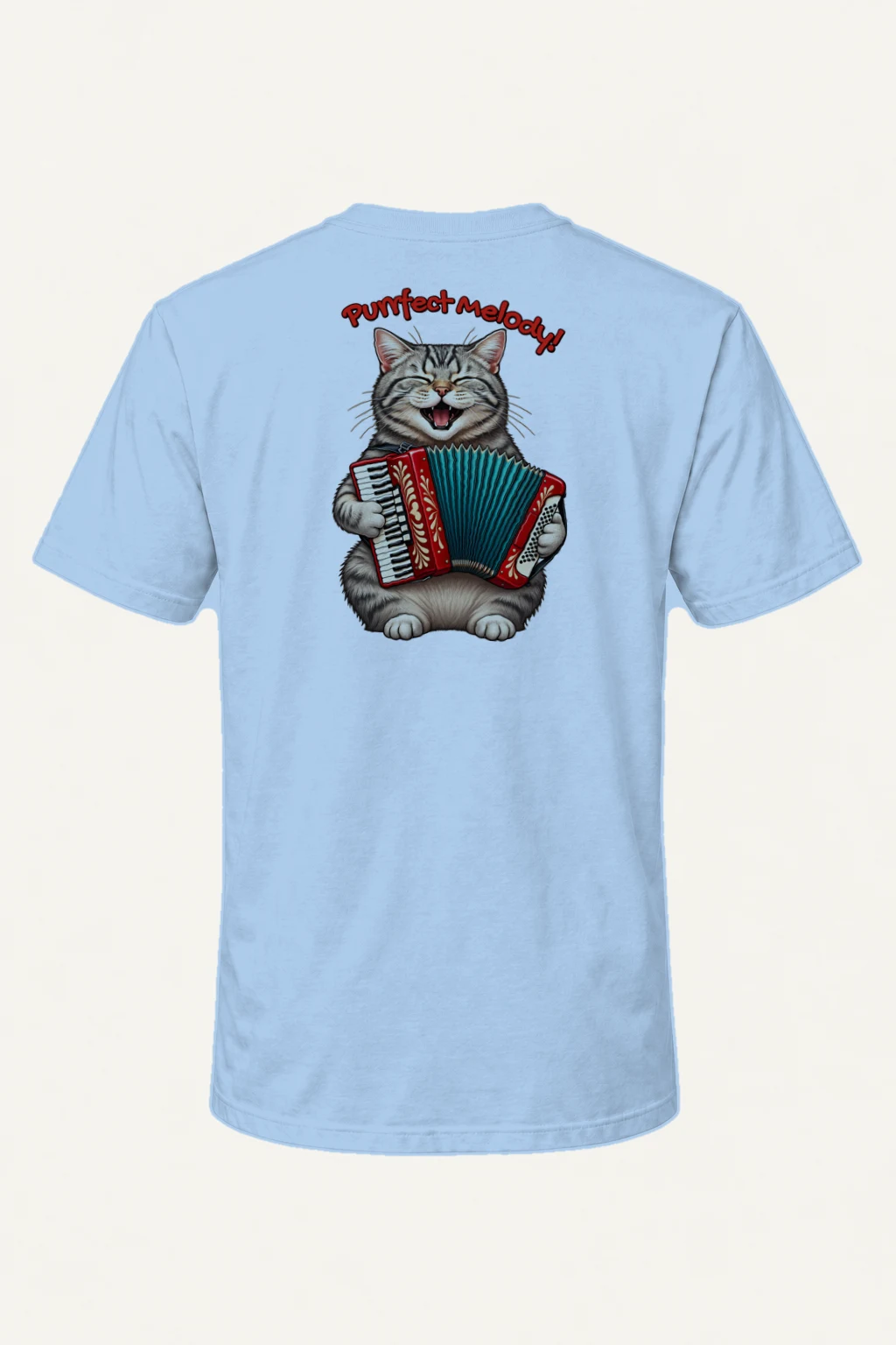 "Purrfect Melody" Heavyweight Unisex Crewneck T-shirt | Gildan 5000