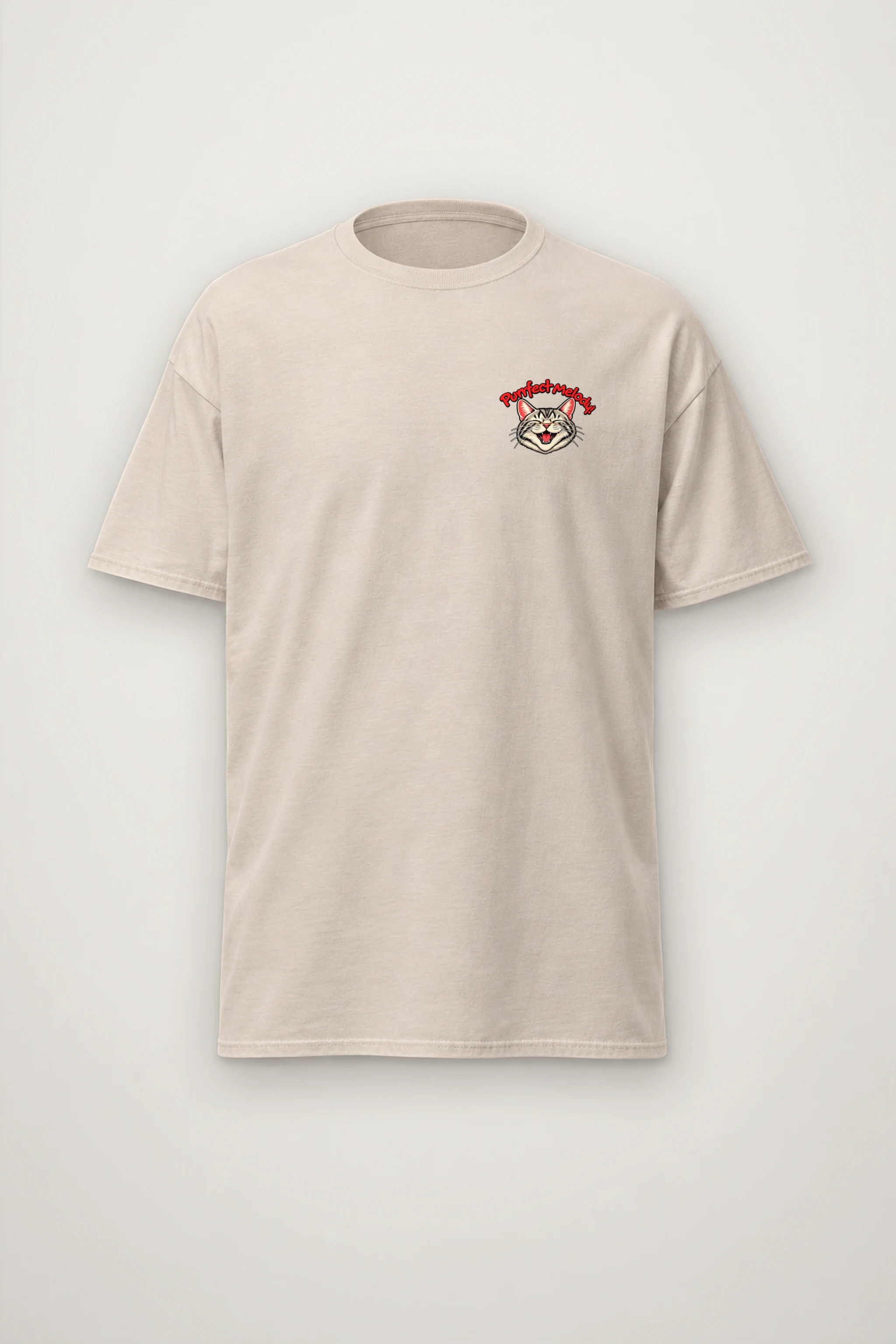 "Purrfect Melody" Heavyweight Unisex Crewneck T-shirt