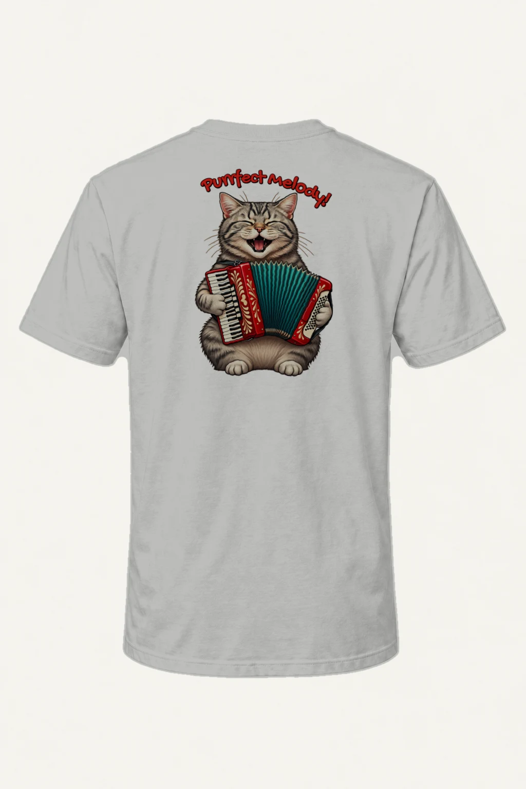"Purrfect Melody" Heavyweight Unisex Crewneck T-shirt | Gildan 5000