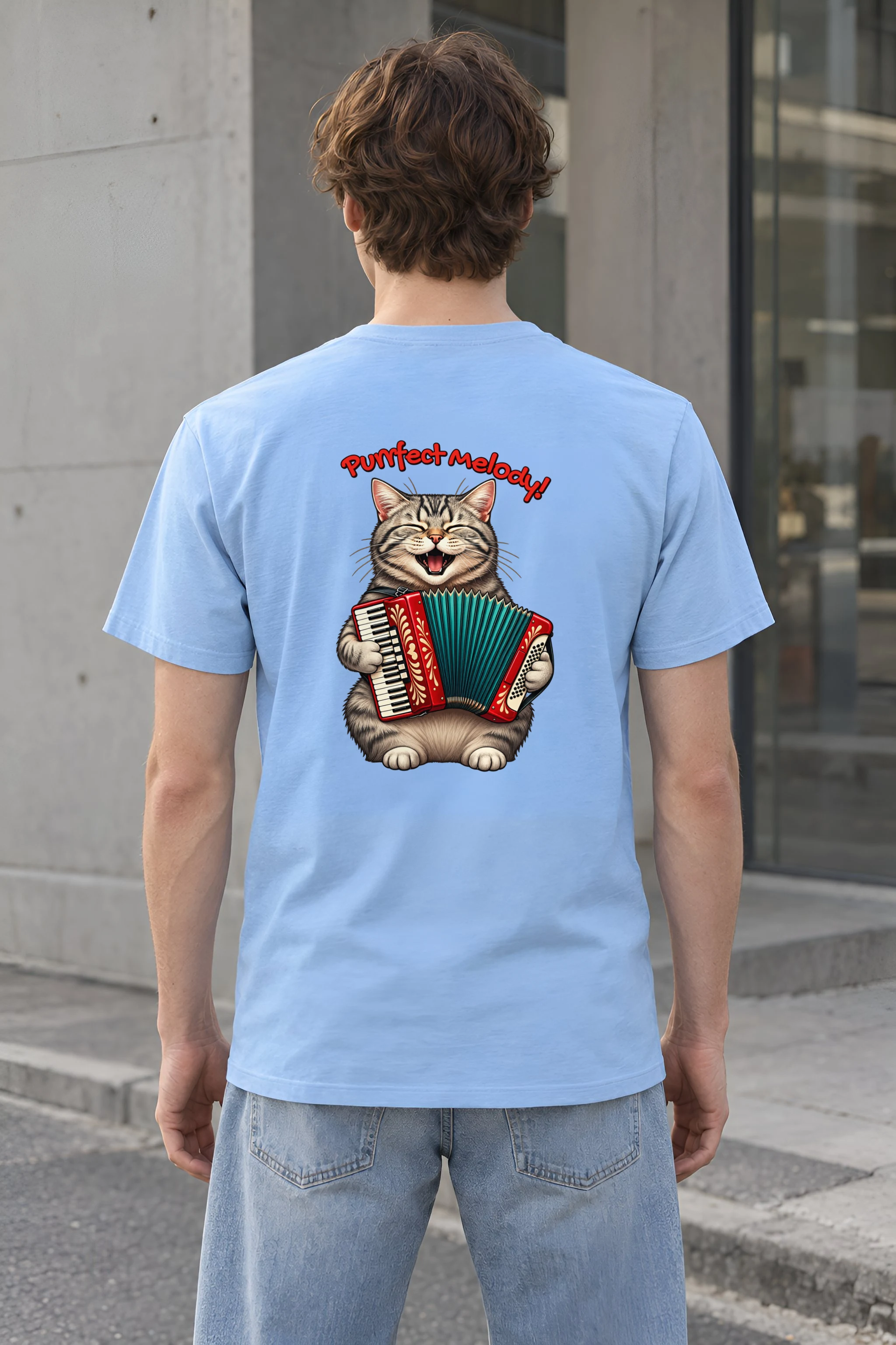 "Purrfect Melody" Heavyweight Unisex Crewneck T-shirt