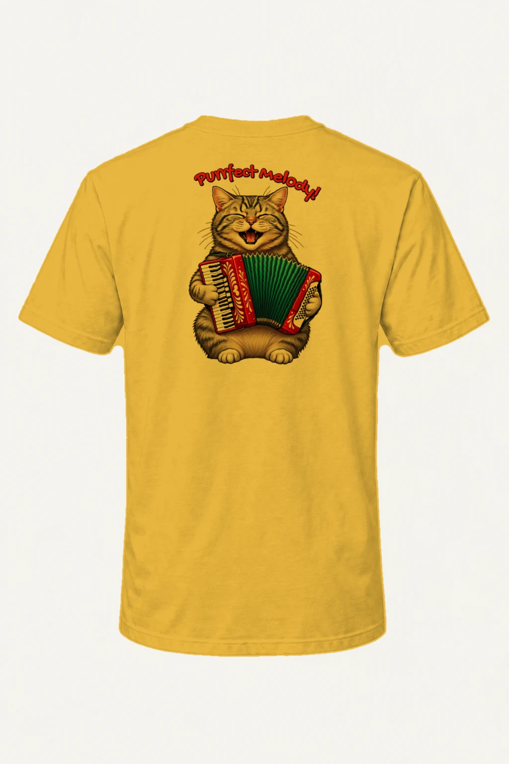 "Purrfect Melody" Heavyweight Unisex Crewneck T-shirt | Gildan 5000