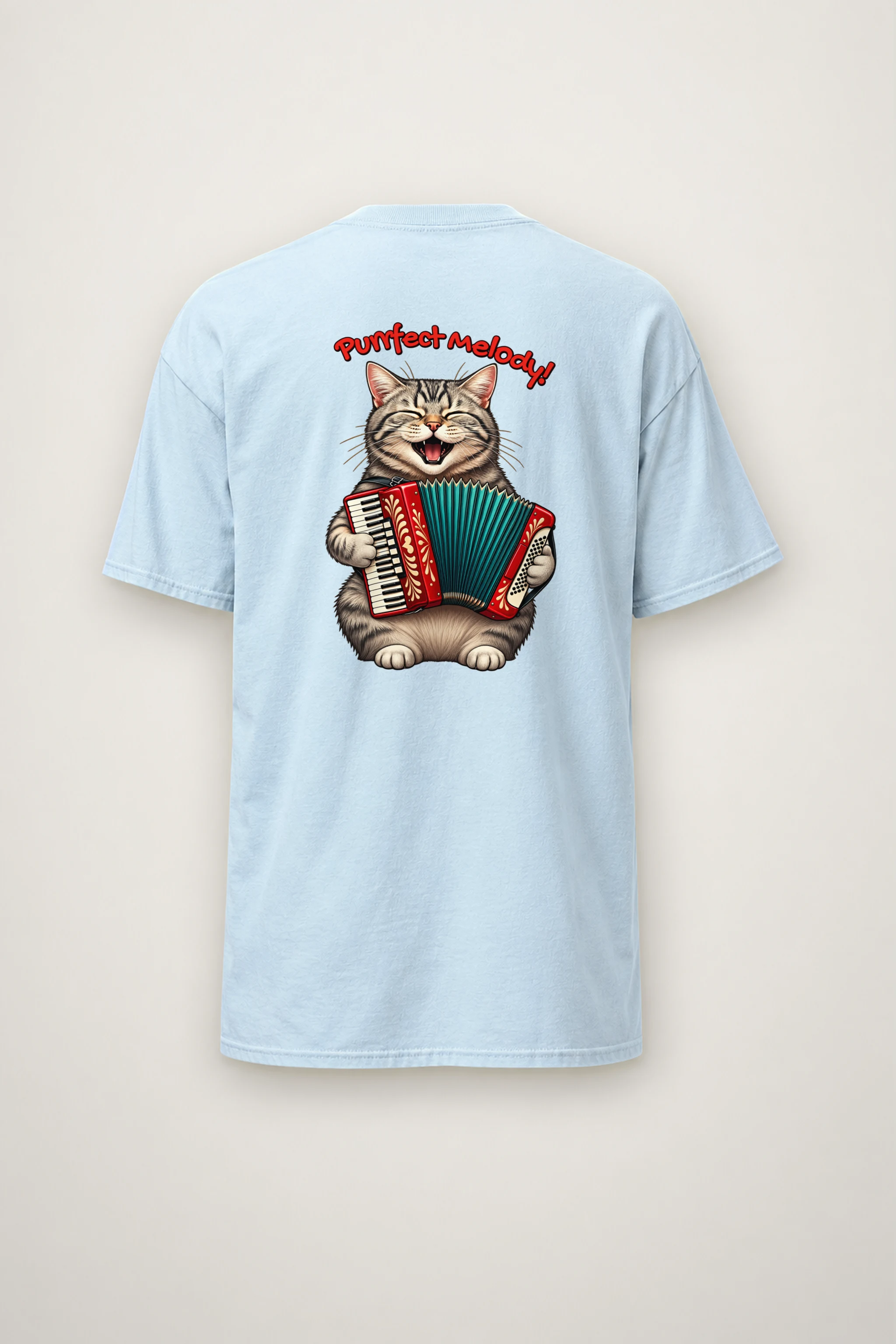 "Purrfect Melody" Heavyweight Unisex Crewneck T-shirt