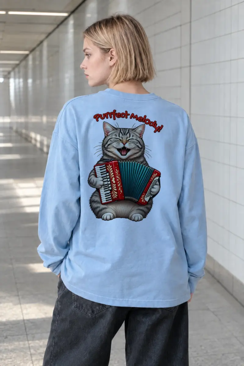 "Purrfect Melody" Unisex Longsleeve T-shirt | Gildan 2400