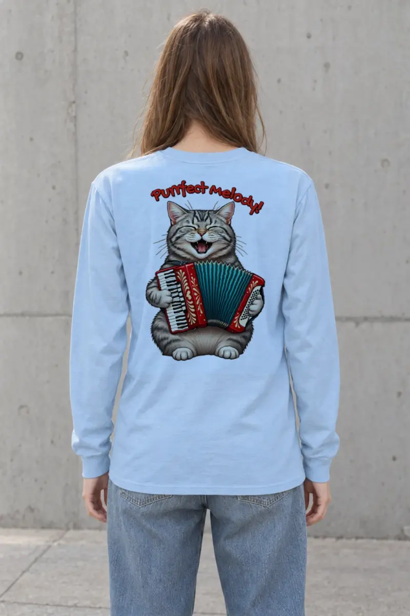 "Purrfect Melody" Unisex Longsleeve T-shirt | Gildan 2400