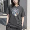 "Purrfectly Happy" Heavyweight Unisex Crewneck T-shirt | Gildan 5000