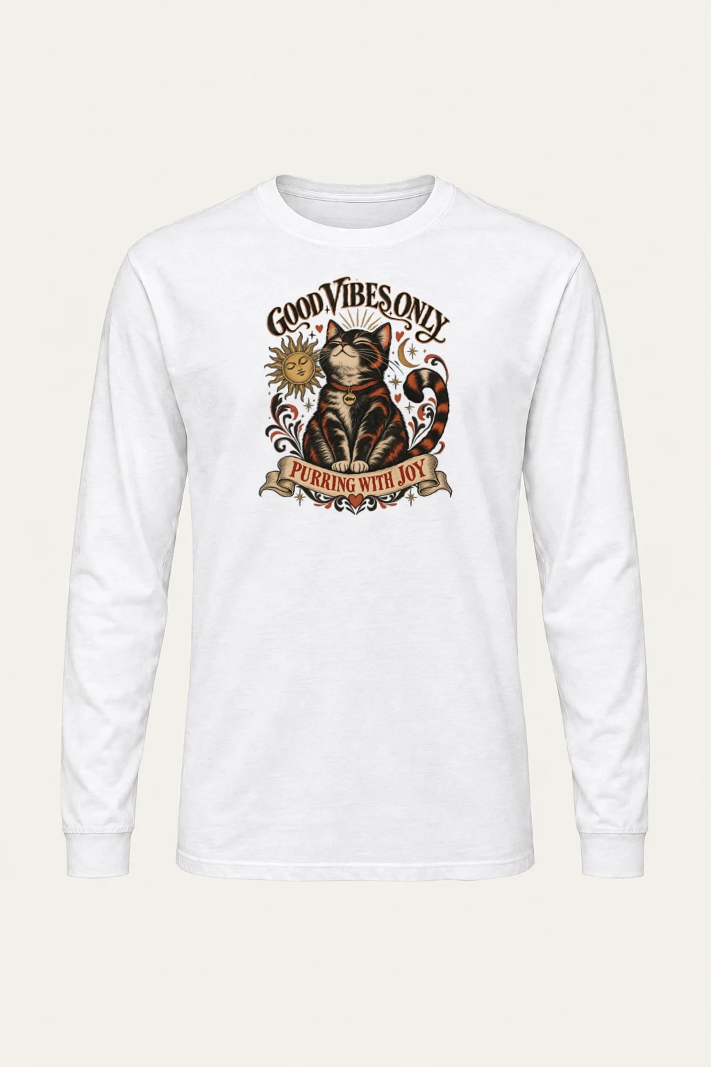 "Purring With Joy" Unisex Longsleeve T-shirt | Gildan 2400