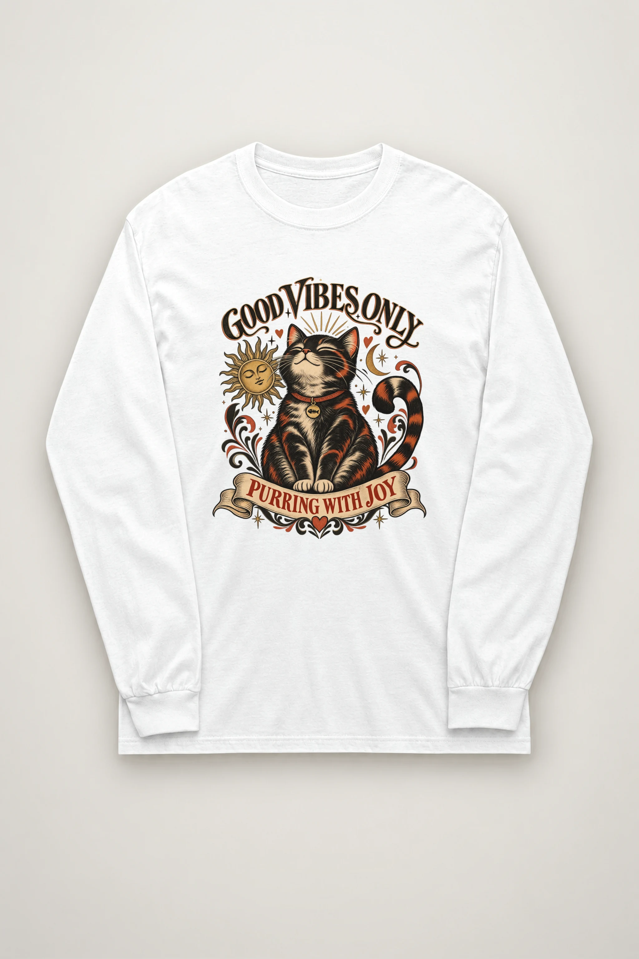 "Purring With Joy" Unisex Longsleeve T-shirt