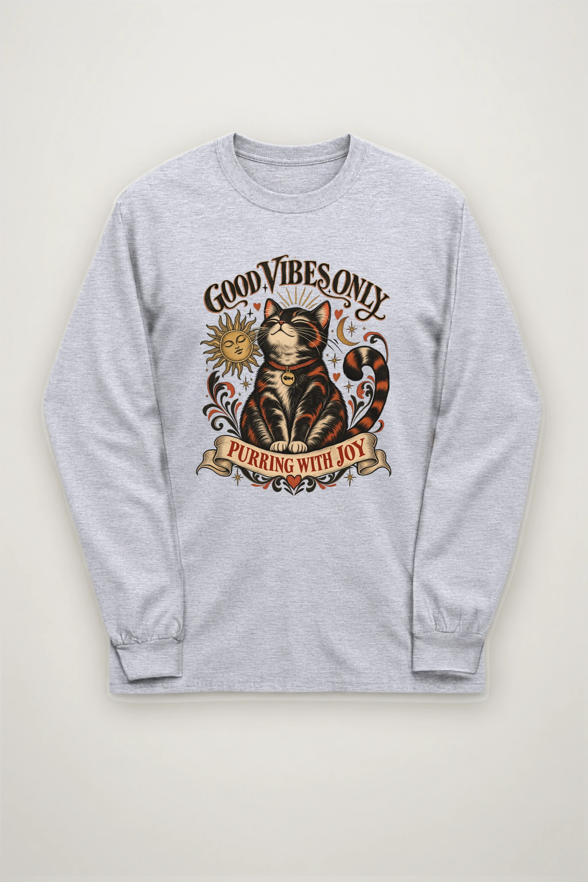 "Purring With Joy" Unisex Longsleeve T-shirt