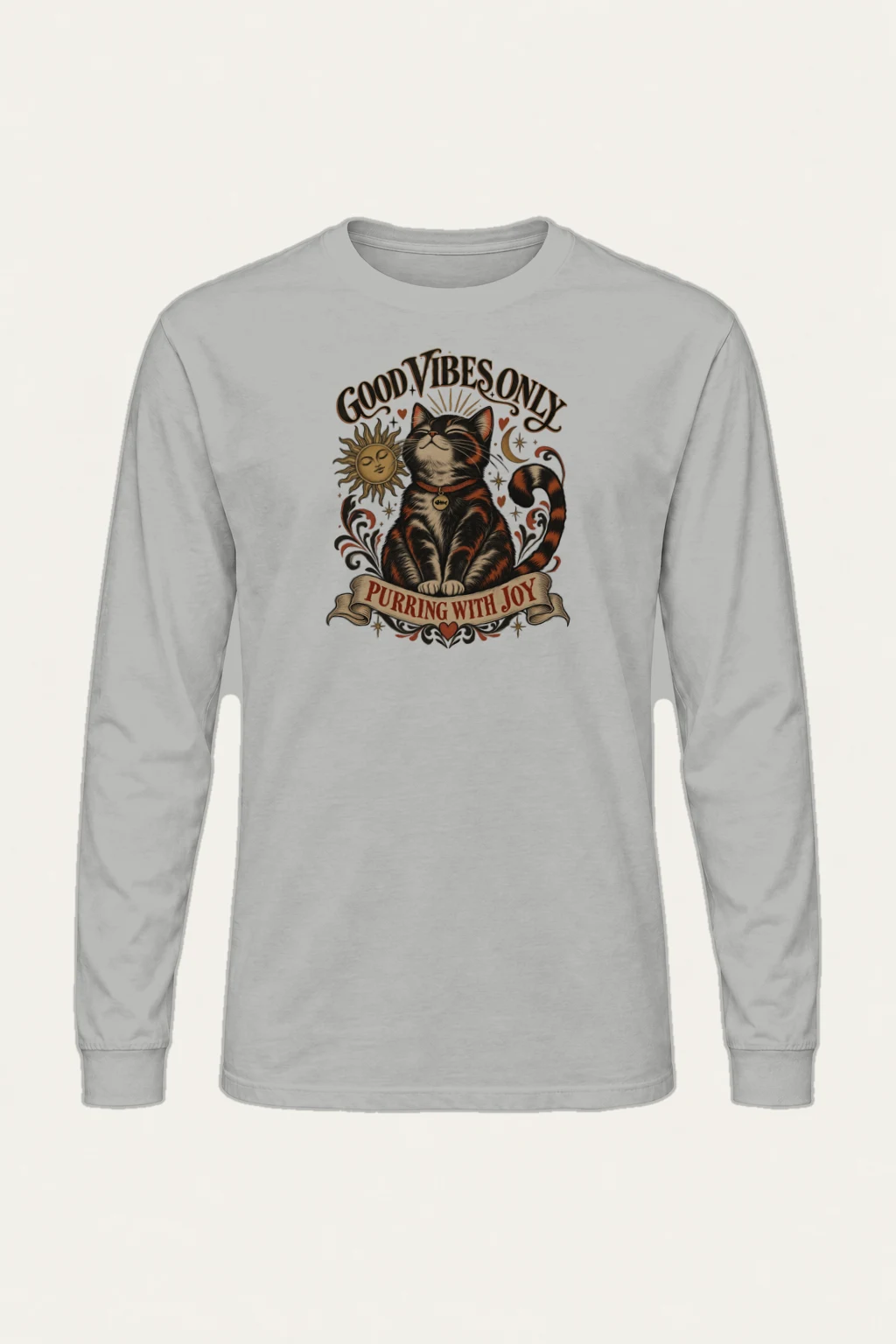 "Purring With Joy" Unisex Longsleeve T-shirt | Gildan 2400