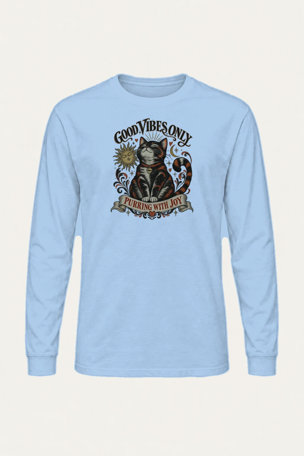 "Purring With Joy" Unisex Longsleeve T-shirt | Gildan 2400