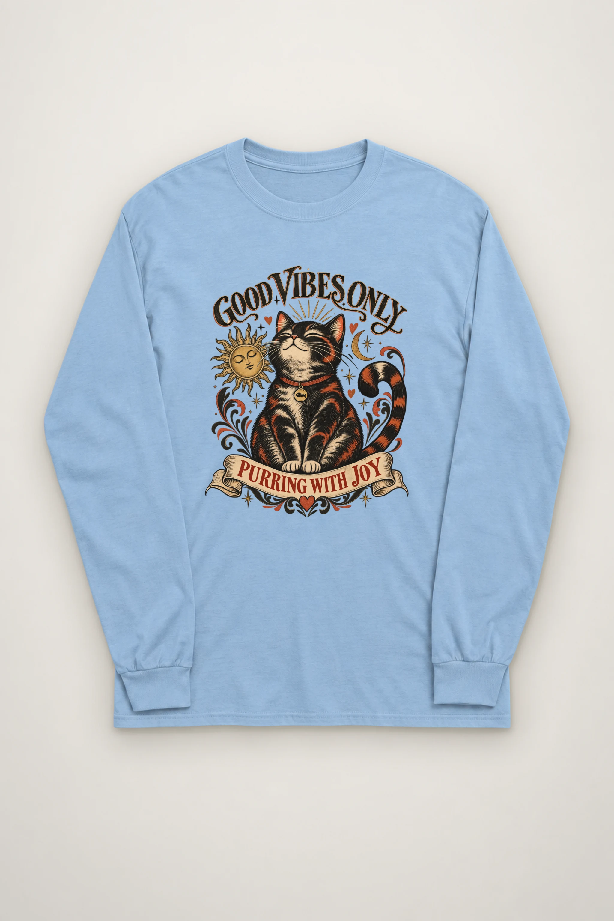 "Purring With Joy" Unisex Longsleeve T-shirt